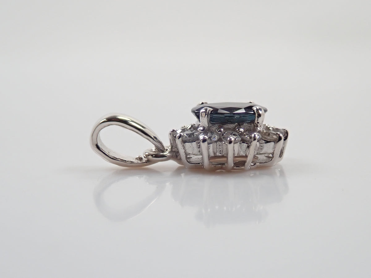 【9/28 22點開賣】【Colorfly】K18WG 巴西產亞歷山大變色石 0.3ct 鑽石 0.15ct 墜飾(項鍊墜飾)GIA
