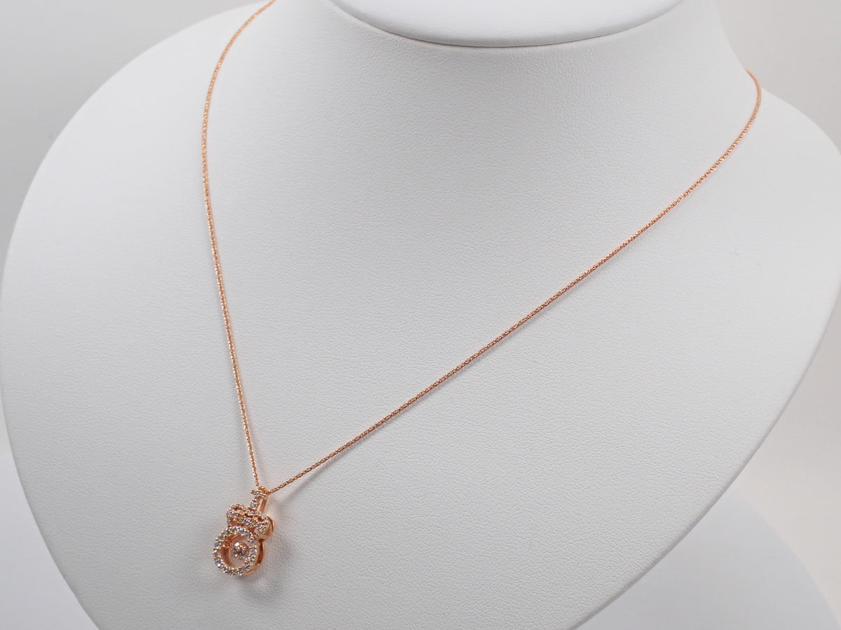 【10/7 22時販売】【カラフリ】K18 揺れるダイヤモンド 0.211ct ダイヤモンド0.35ct ペンダント(ネックレス)