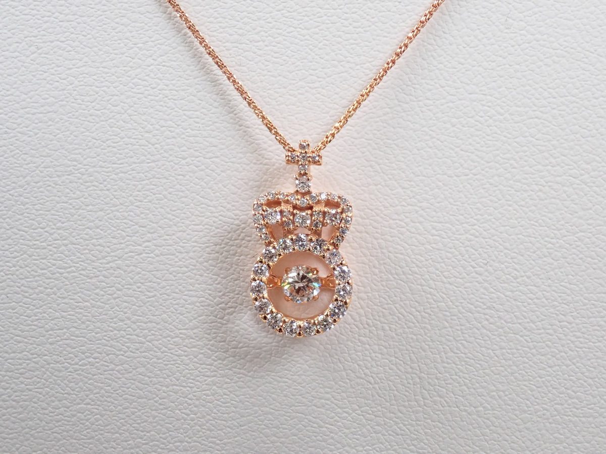 【10/7 22時販売】【カラフリ】K18 揺れるダイヤモンド 0.211ct ダイヤモンド0.35ct ペンダント(ネックレス)