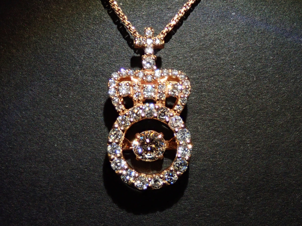 【10/7 22時販売】【カラフリ】K18 揺れるダイヤモンド 0.211ct ダイヤモンド0.35ct ペンダント(ネックレス)