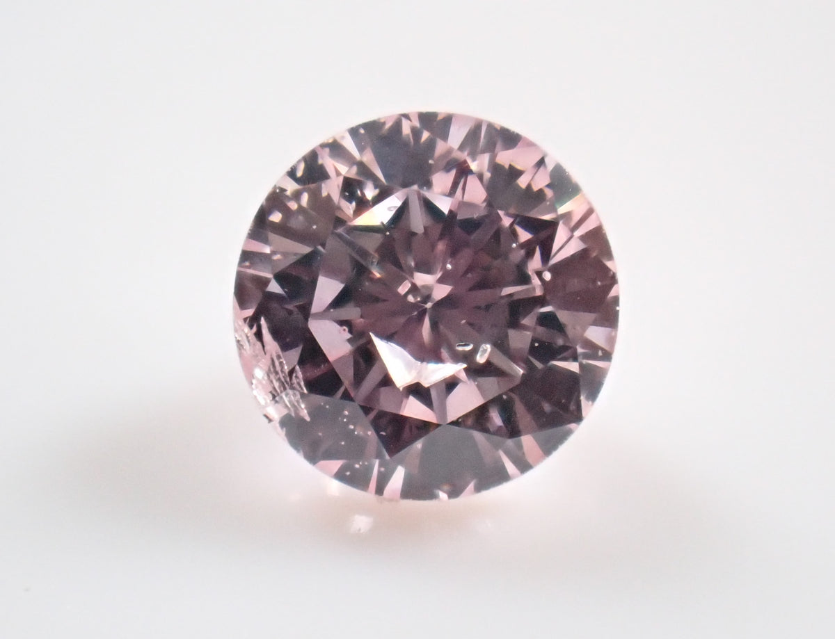 【10/3 22時販売】《限定1石》通常110,000円FANCY LIGHT PINK(3.5mm/0.184ct,I-1) ピンクダイヤモンド(ソーティング付)《複数購入割引有》