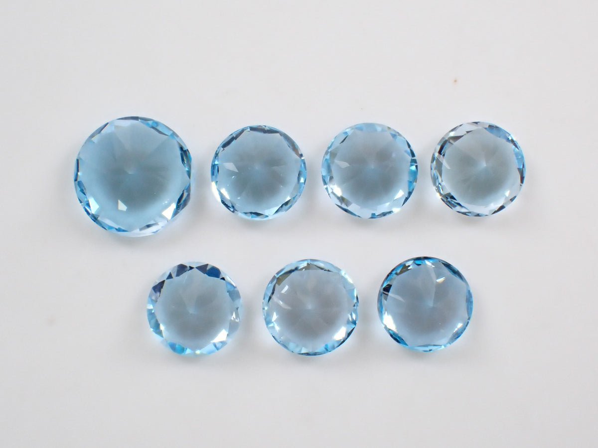 【10/ 22點開賣】《限量7顆》天空藍托帕石(圓形約8mm,僅1顆約10mm)《享多件優惠》
