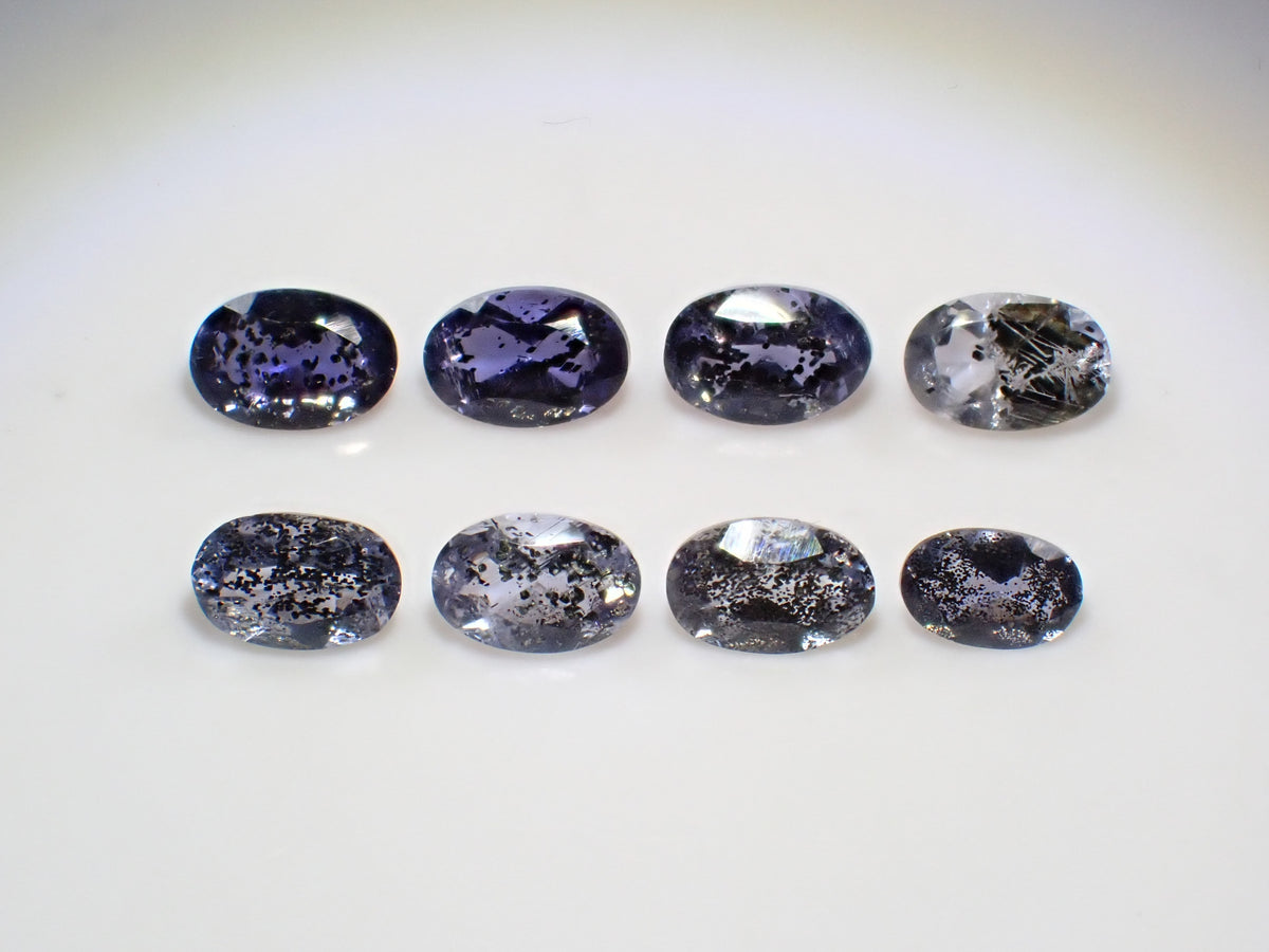 【11/1 22時販売】《限定8石》インド産アイオライトサンストーン1石ルース(平均0.4ct,オーバルカット)《複数購入割引有》