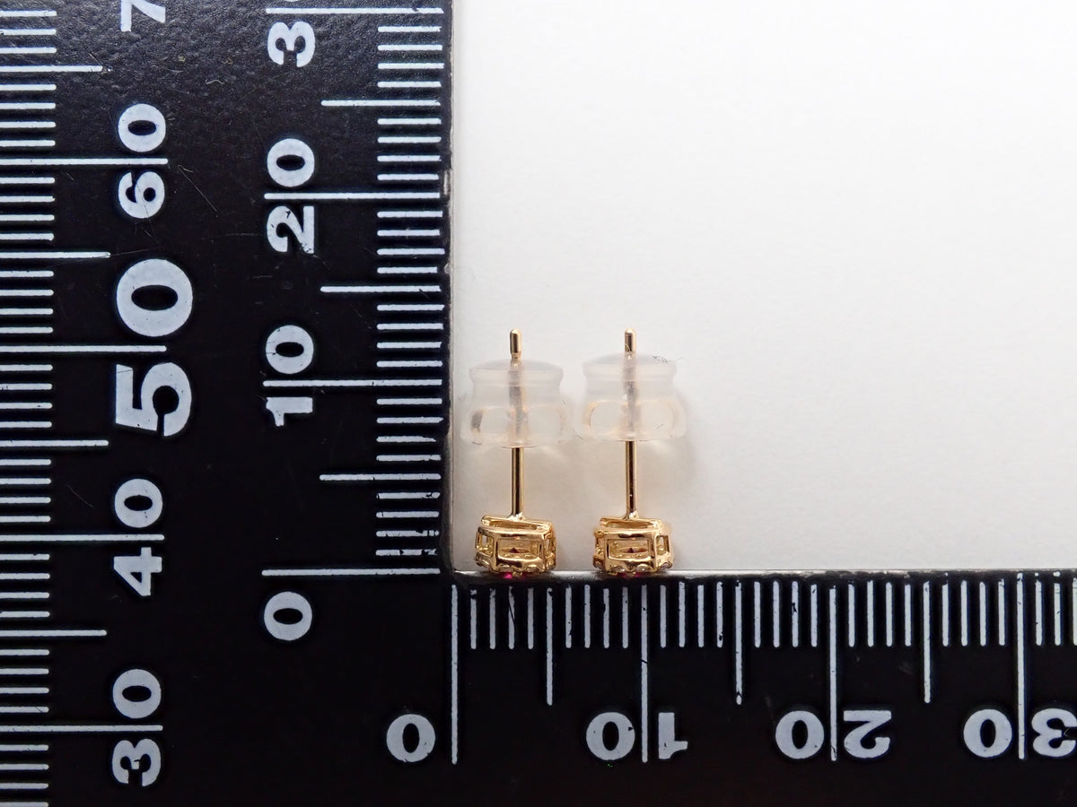 【編號22602846】K18 紅寶石 0.03ct/0.03ct 鑽石 0.04ct/0.04ct 耳環(附鑑定書)
