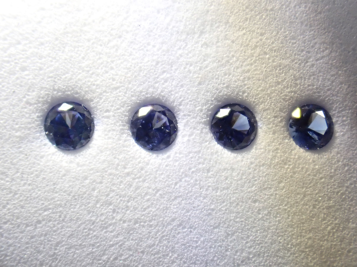 Benitoite Gradation 6 Stone Set (2.0mm, Round Cut, Including Top Quality) 《Multiple Purchase Discount Available》
