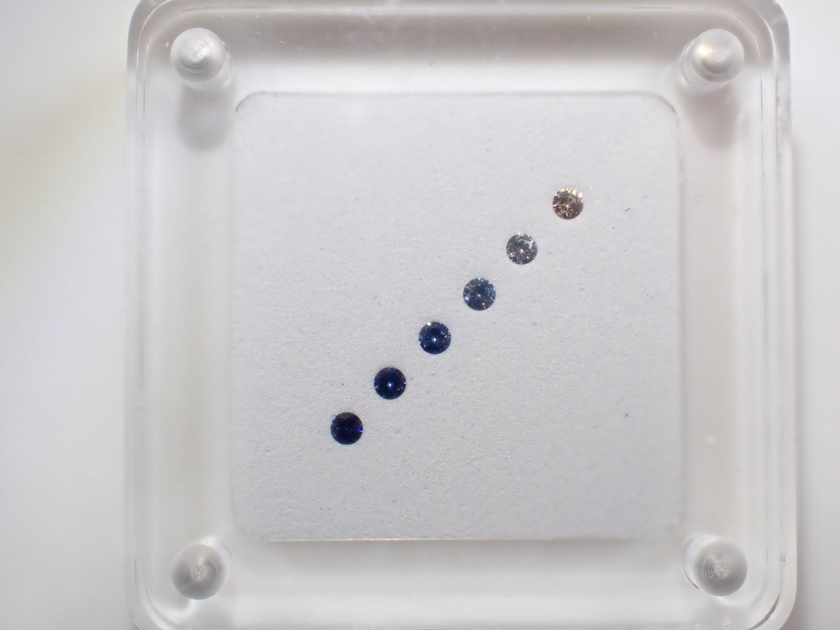 《Limited to 1 Set》Benitoite Gradation 5-Stone Set (2.0mm, includes top quality) 《Multiple Purchase Discount Available》
