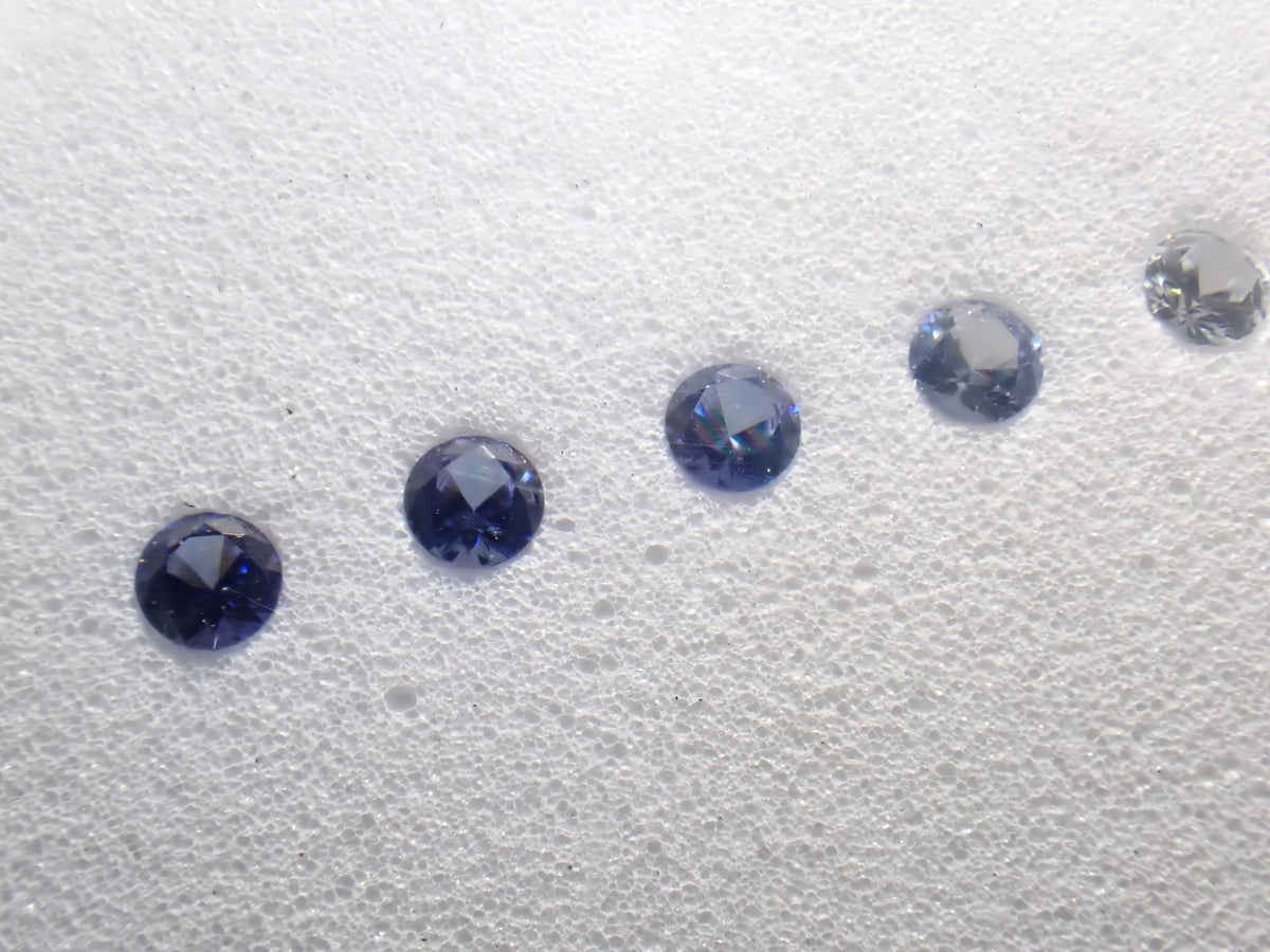 《Limited to 1 Set》Benitoite Gradation 5-Stone Set (2.0mm, includes top quality) 《Multiple Purchase Discount Available》