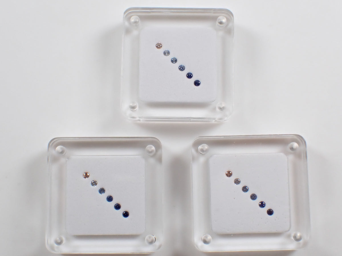 Benitoite Gradation 6 Stone Set (2.0mm, Round Cut, Including Top Quality) 《Multiple Purchase Discount Available》