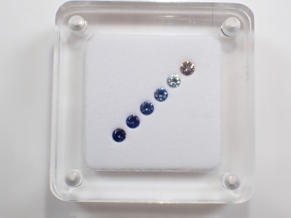 《Limited to 1 Set》Benitoite Gradation 5-Stone Set (2.0mm, includes top quality) 《Multiple Purchase Discount Available》