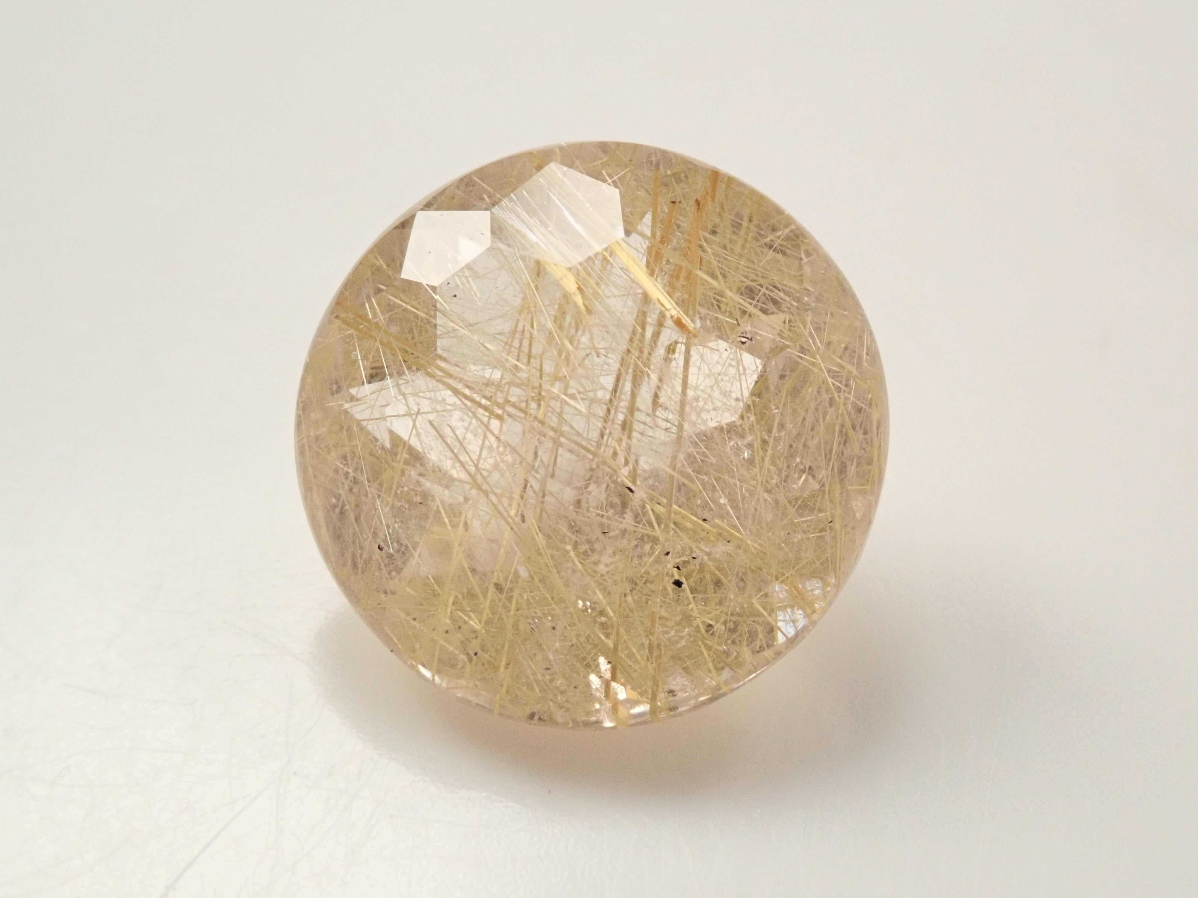 【10/25 22時販売】ブラジル産ルチルクォーツ(ルチルレイテッドクォーツ) 12mm/5.333ctルース