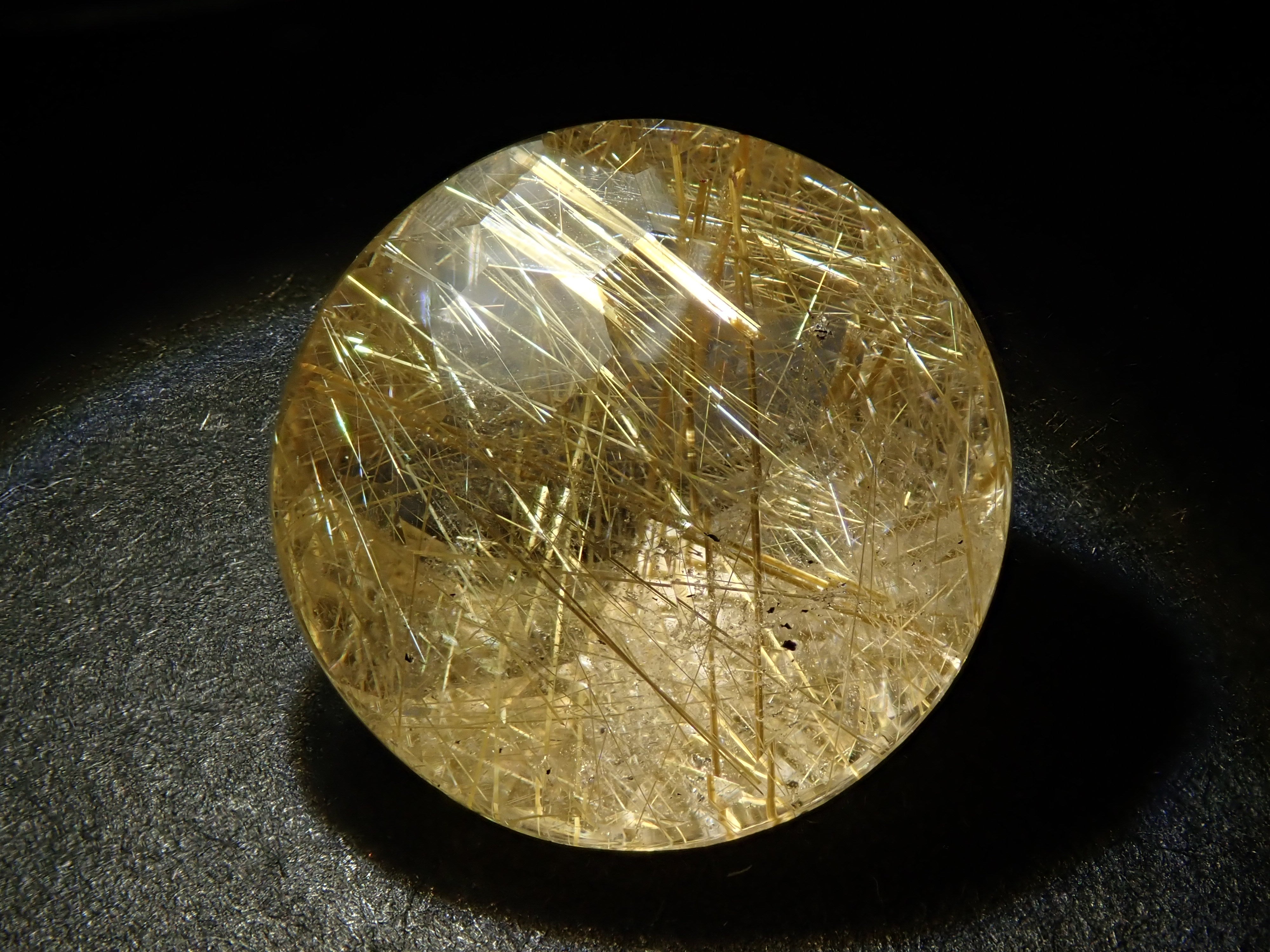 【10/25 22時販売】ブラジル産ルチルクォーツ(ルチルレイテッドクォーツ) 12mm/5.333ctルース