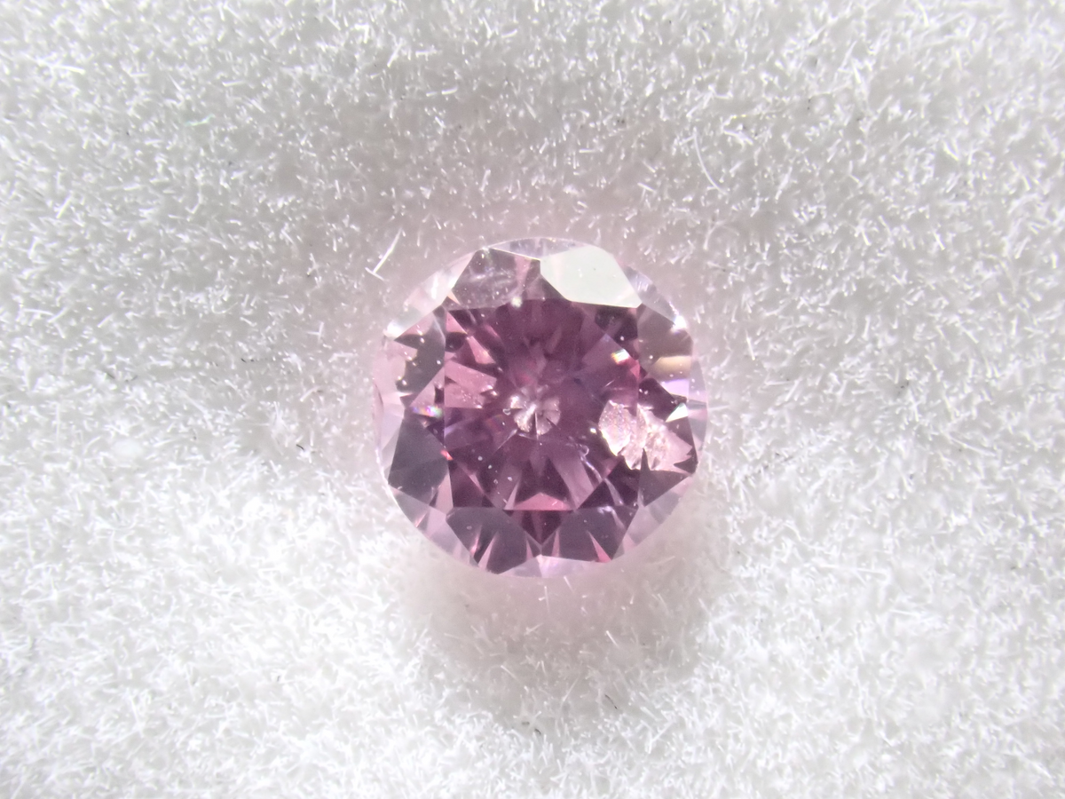 【10/24 22時販売】《限定1石》ピンクダイヤモンド 0.082ct FANCY PURPLISH PINK I-1 (中宝ソーティング付き)《複数購入割引有》
