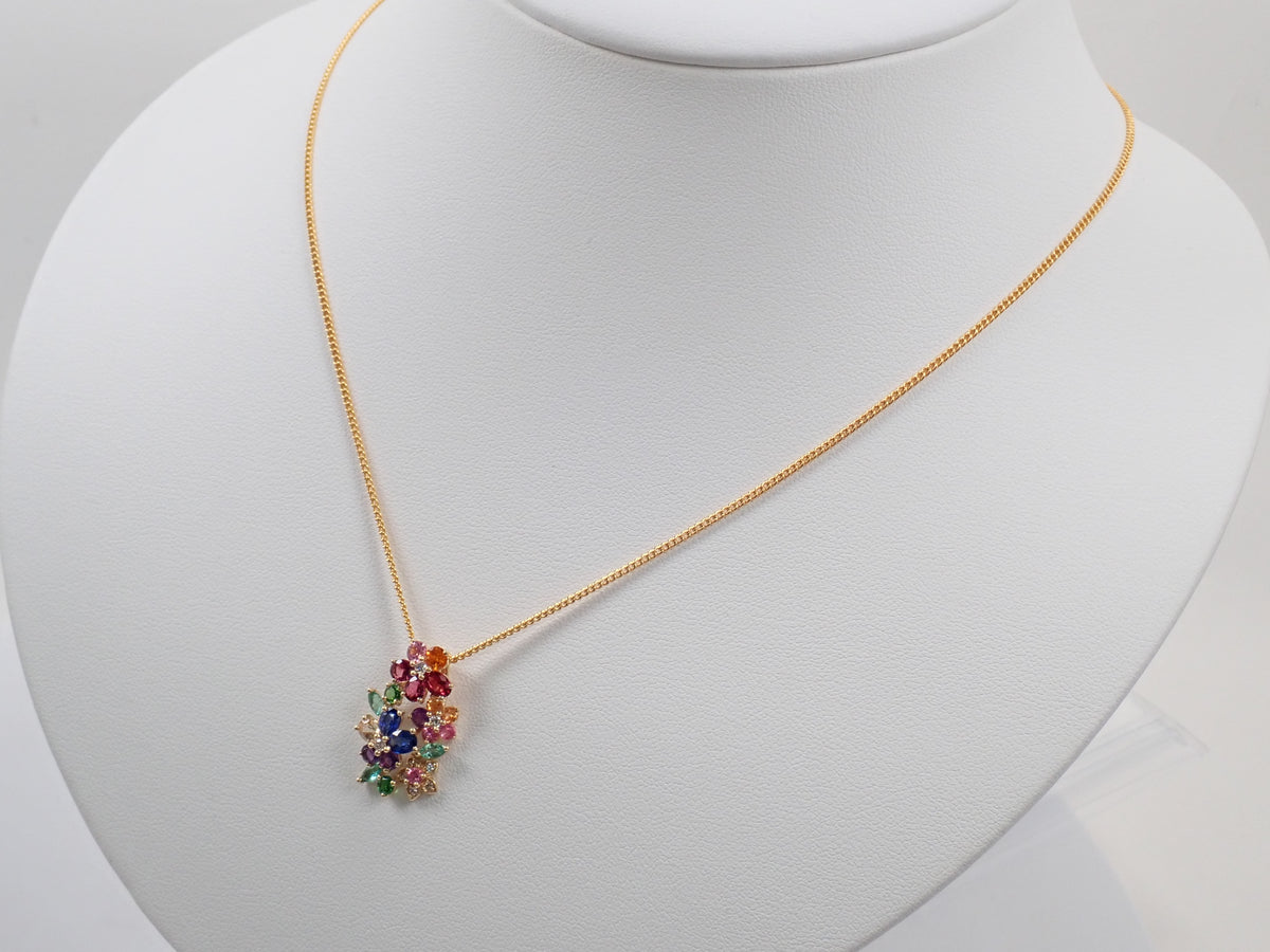 【10/31(土)AM10時〆:抽選販売06】K18 ルビー 0.75ct ガーネット,サファイア,アメジスト,エメラルド,トパーズ,ダイヤモンドペンダントトップ(ネックレストップ)鑑別書