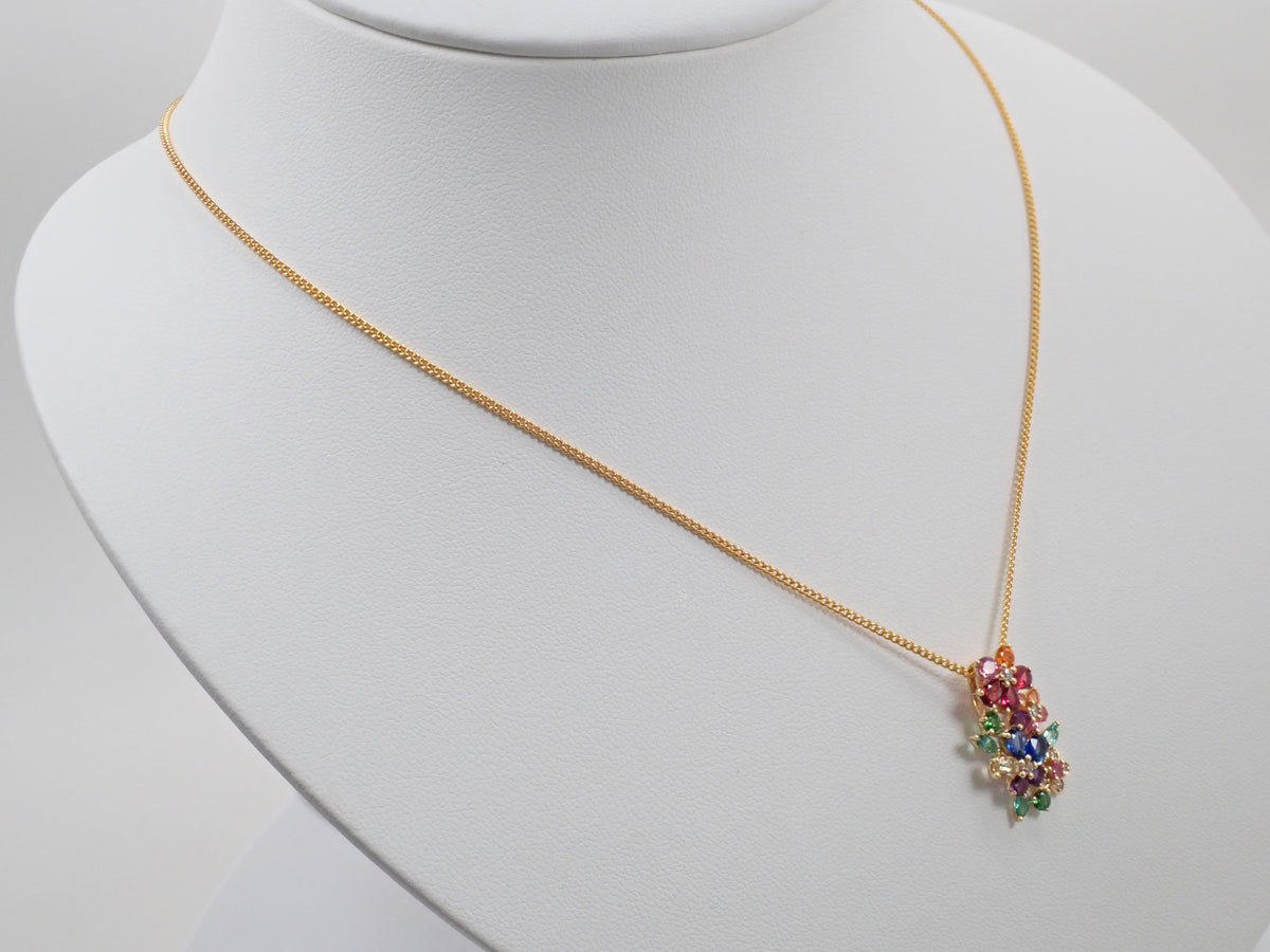 【10/31(土)AM10時〆:抽選販売06】K18 ルビー 0.75ct ガーネット,サファイア,アメジスト,エメラルド,トパーズ,ダイヤモンドペンダントトップ(ネックレストップ)鑑別書