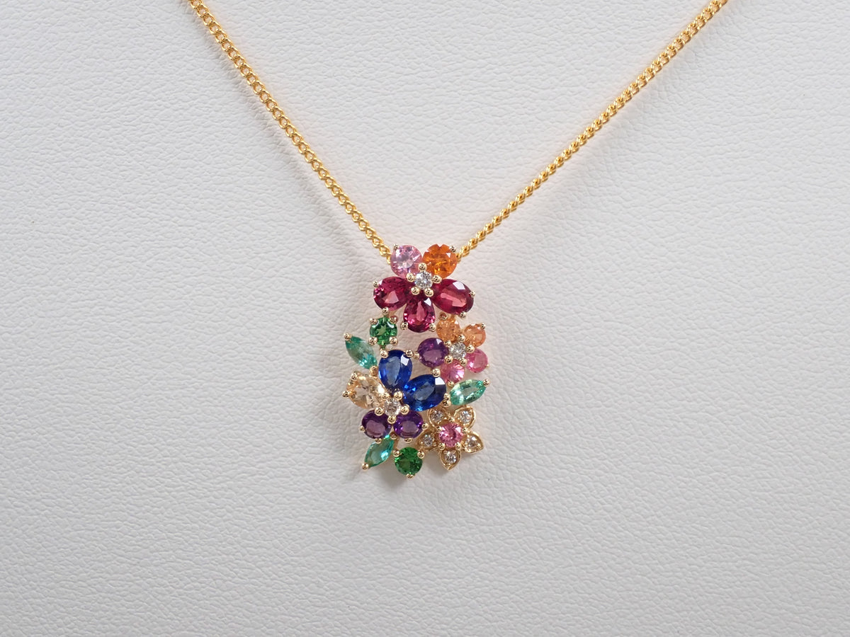 【10/31(土)AM10時〆:抽選販売06】K18 ルビー 0.75ct ガーネット,サファイア,アメジスト,エメラルド,トパーズ,ダイヤモンドペンダントトップ(ネックレストップ)鑑別書