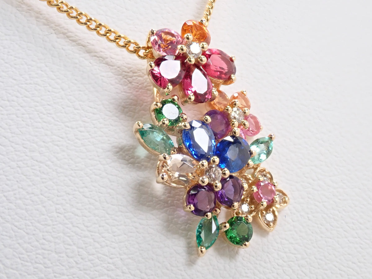 【10/31(土)AM10時〆:抽選販売06】K18 ルビー 0.75ct ガーネット,サファイア,アメジスト,エメラルド,トパーズ,ダイヤモンドペンダントトップ(ネックレストップ)鑑別書