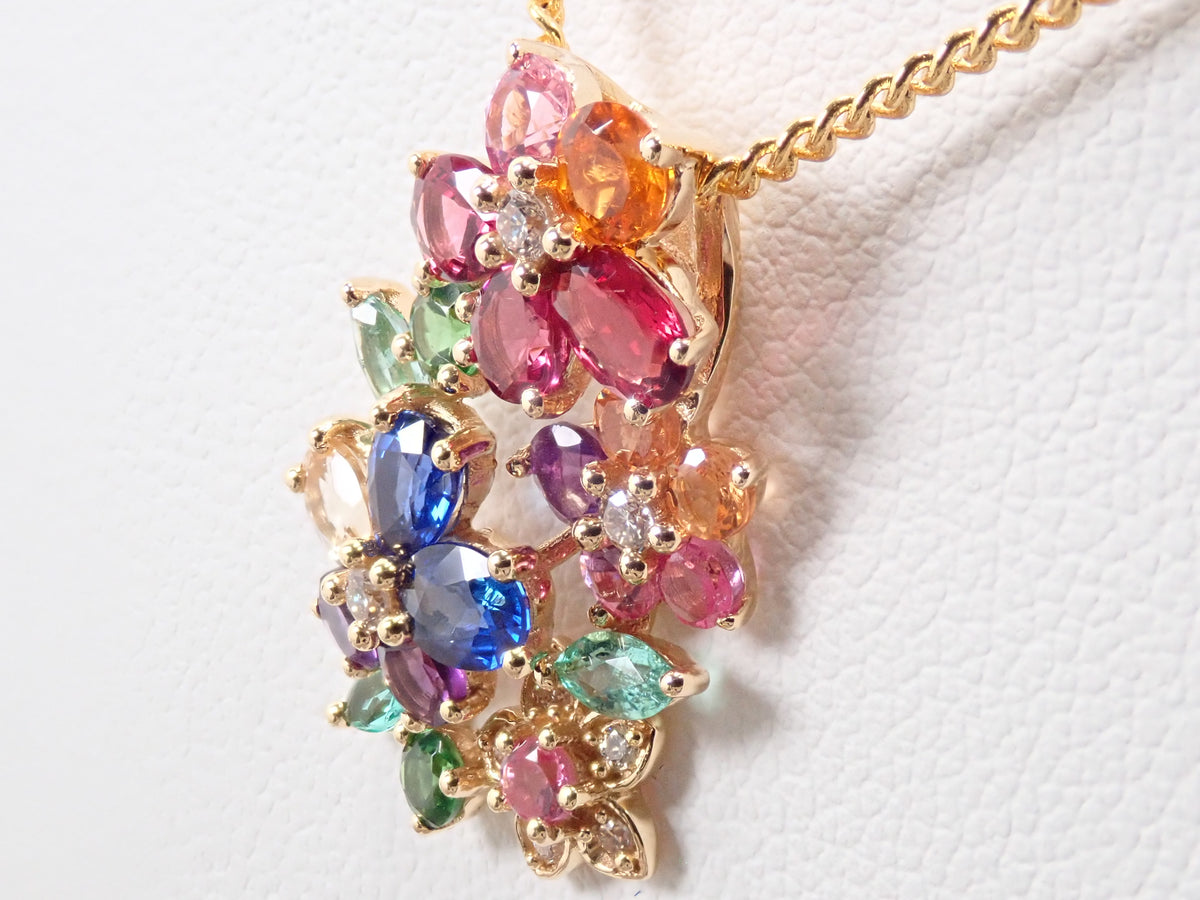 【10/31(土)AM10時〆:抽選販売06】K18 ルビー 0.75ct ガーネット,サファイア,アメジスト,エメラルド,トパーズ,ダイヤモンドペンダントトップ(ネックレストップ)鑑別書