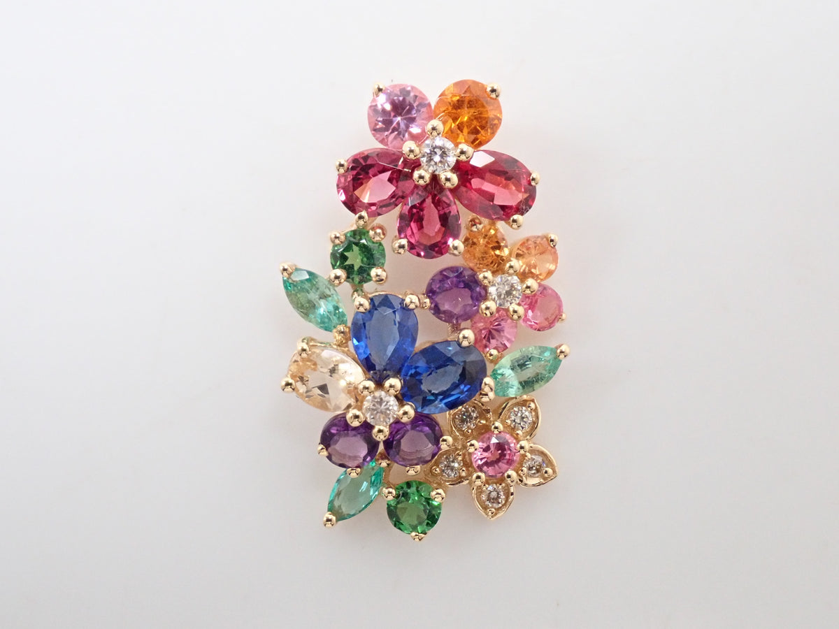 【10/31(土)AM10時〆:抽選販売06】K18 ルビー 0.75ct ガーネット,サファイア,アメジスト,エメラルド,トパーズ,ダイヤモンドペンダントトップ(ネックレストップ)鑑別書