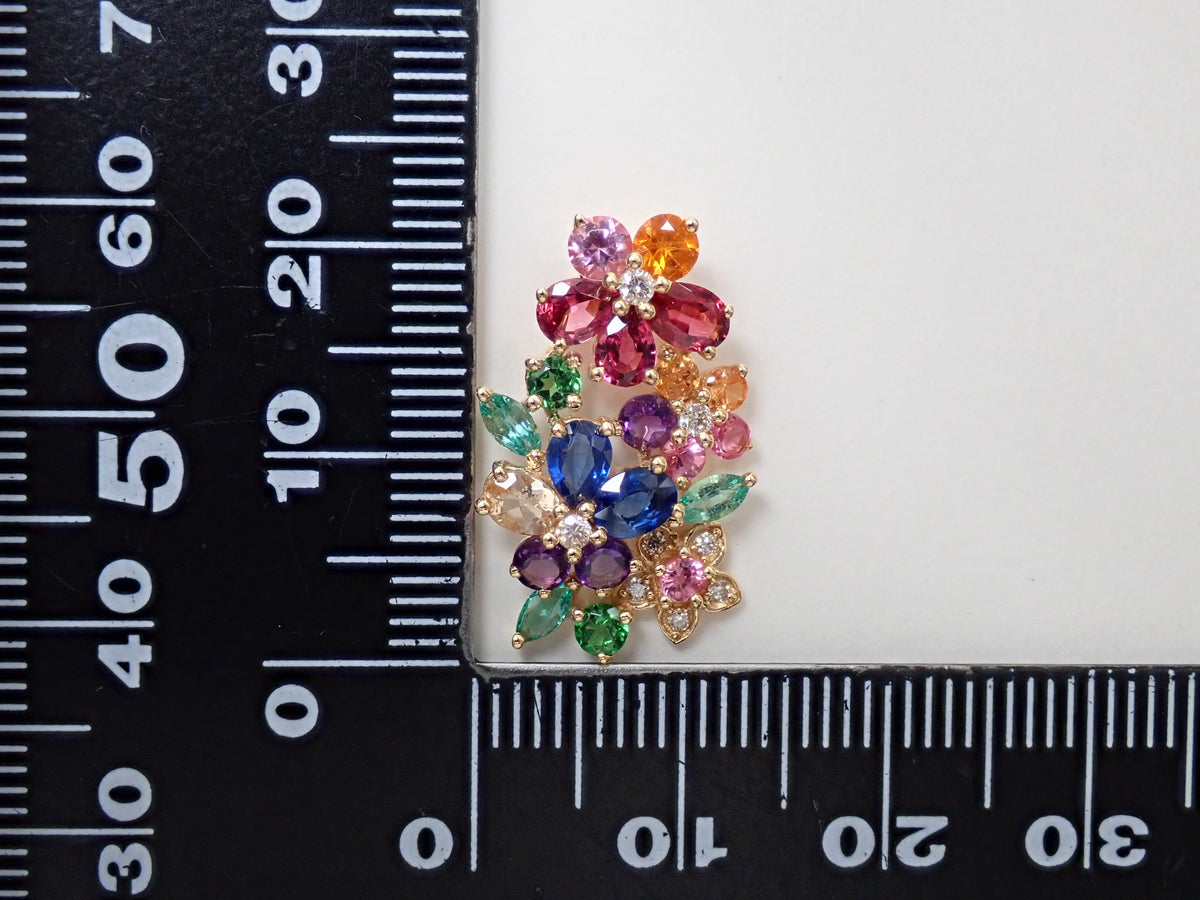 【10/31(土)AM10時〆:抽選販売06】K18 ルビー 0.75ct ガーネット,サファイア,アメジスト,エメラルド,トパーズ,ダイヤモンドペンダントトップ(ネックレストップ)鑑別書