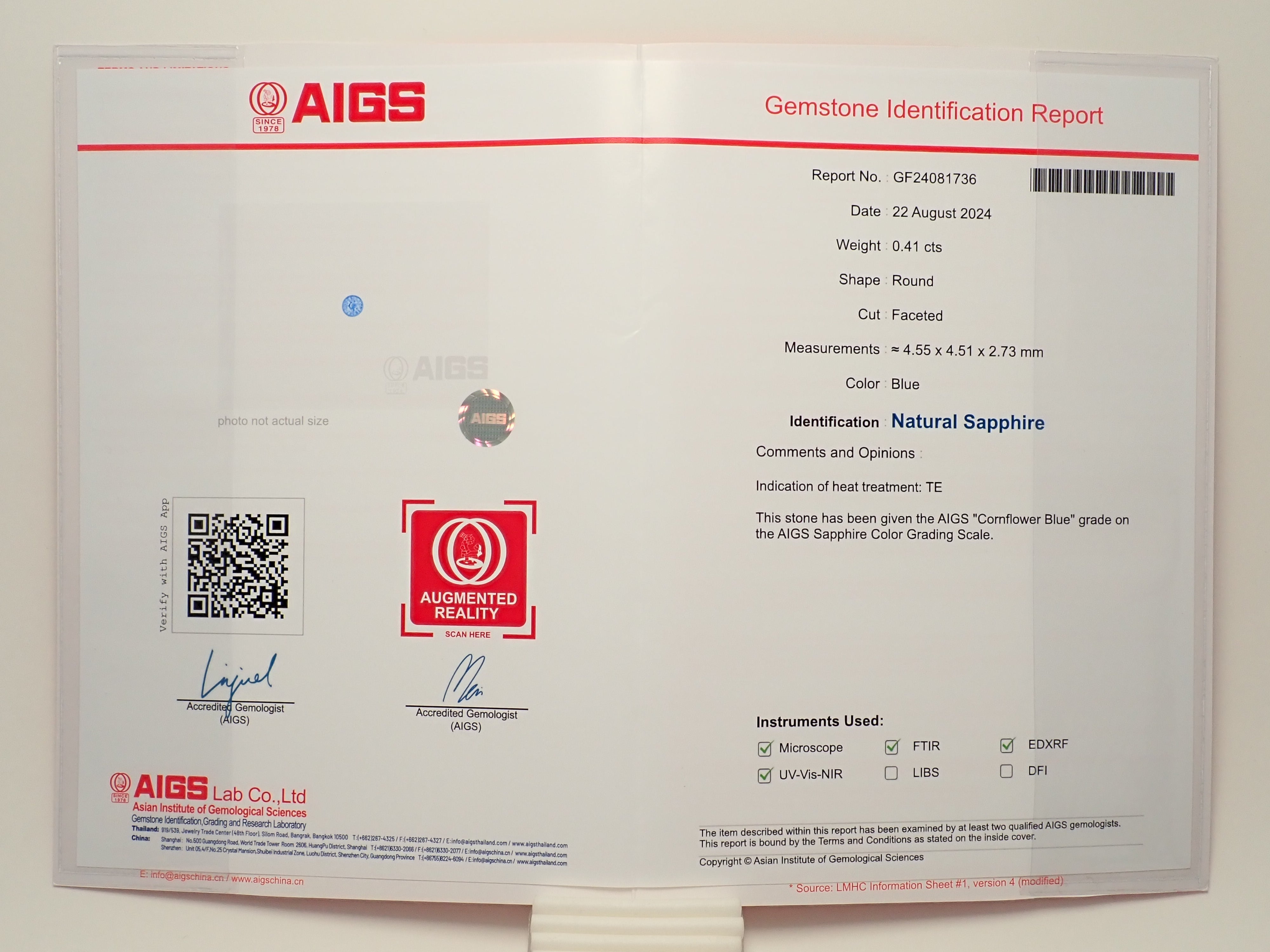 【抽選販売110904】K18YG コーンフラワーブルーサファイア 4.5mm/0.41ct・アウイナイト・パライバトルマリン リング