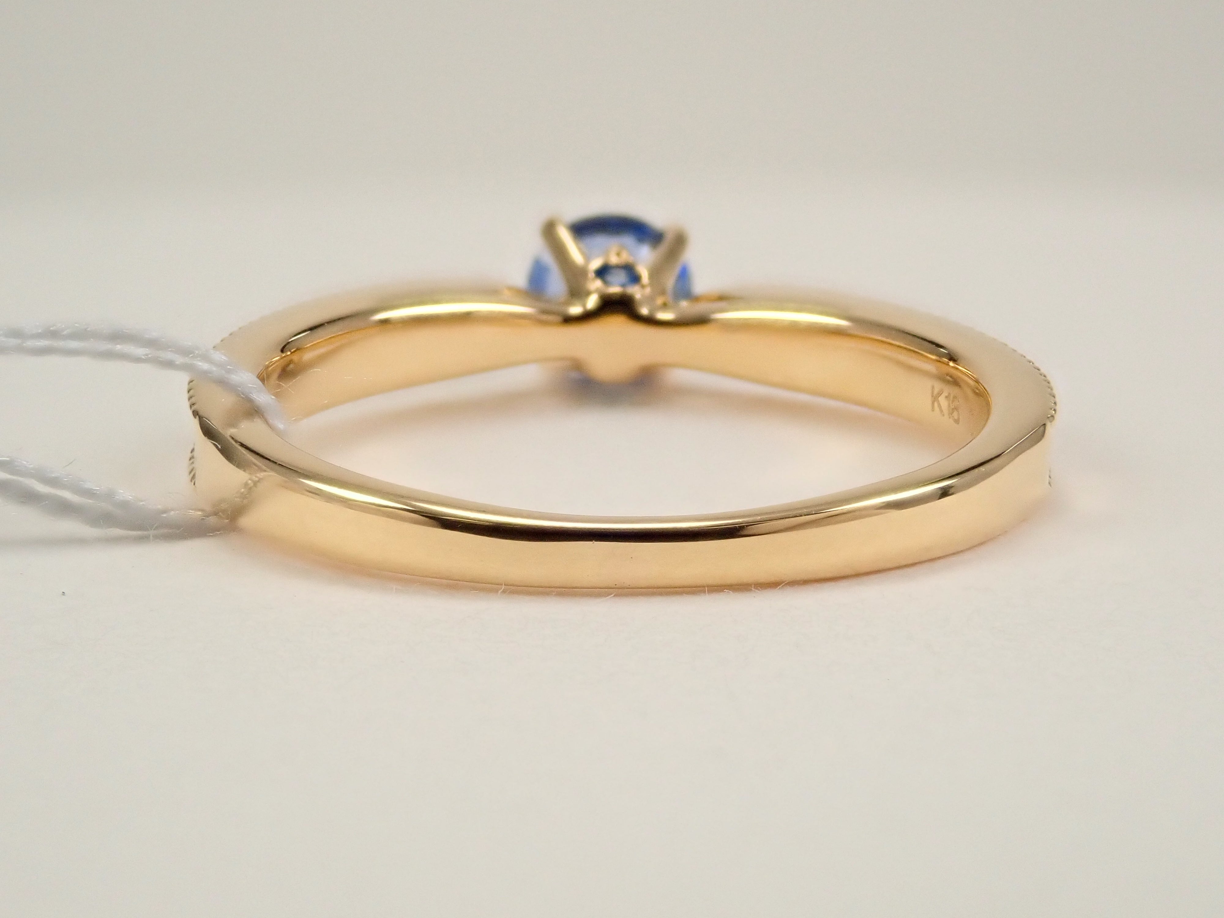 【抽選販売110904】K18YG コーンフラワーブルーサファイア 4.5mm/0.41ct・アウイナイト・パライバトルマリン リング