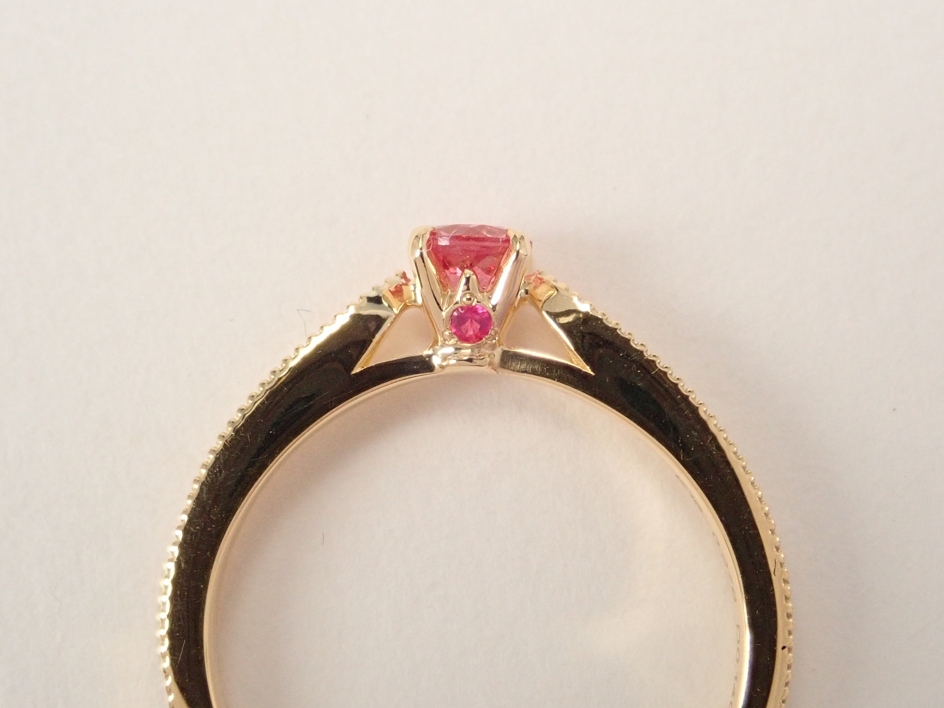 K18YG ピンクスピネル 0.276ct リング