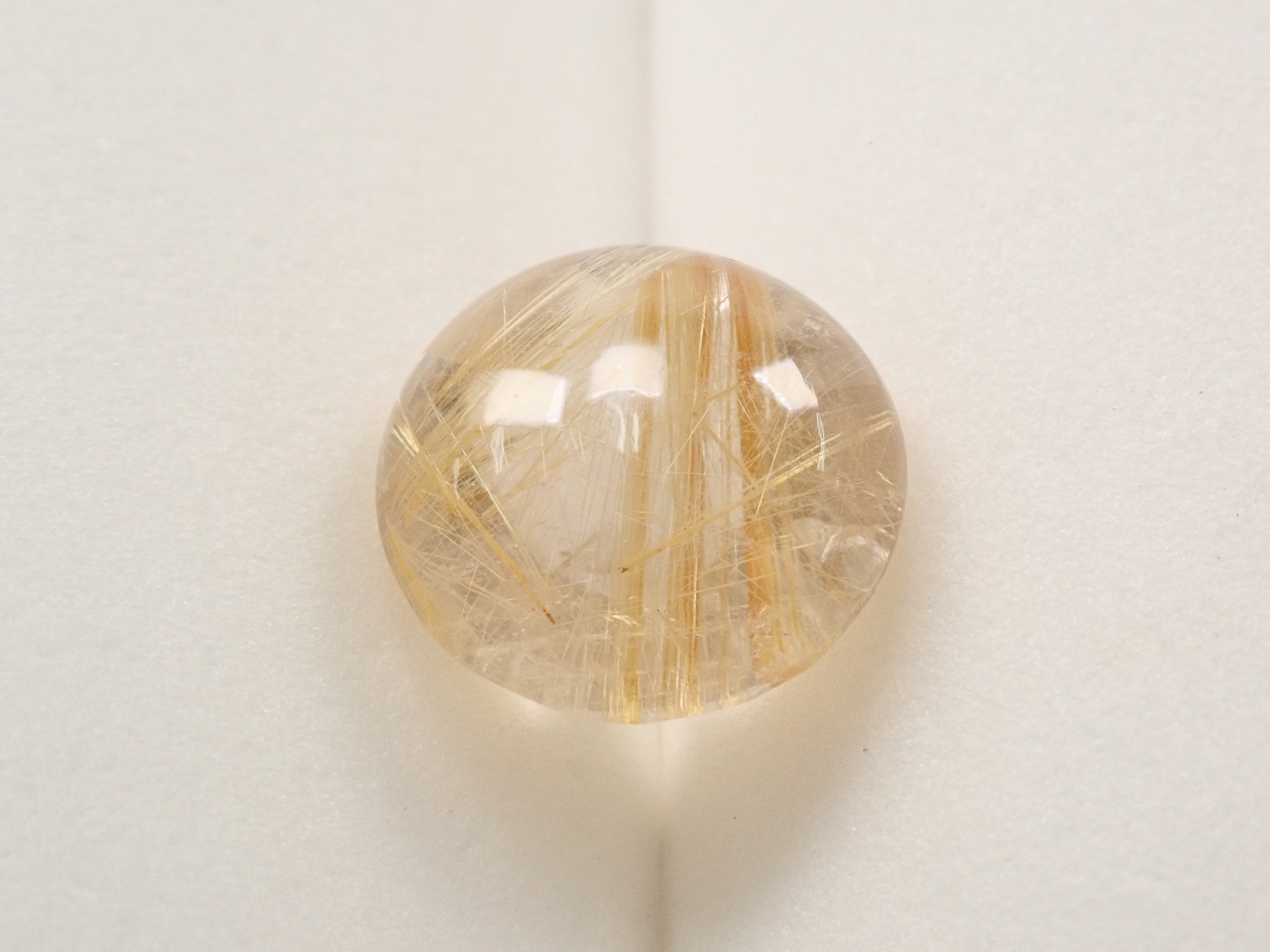 ブラジル産ルチルクォーツ(ルチルレイテッドクォーツ)12mm/7.140ctルース