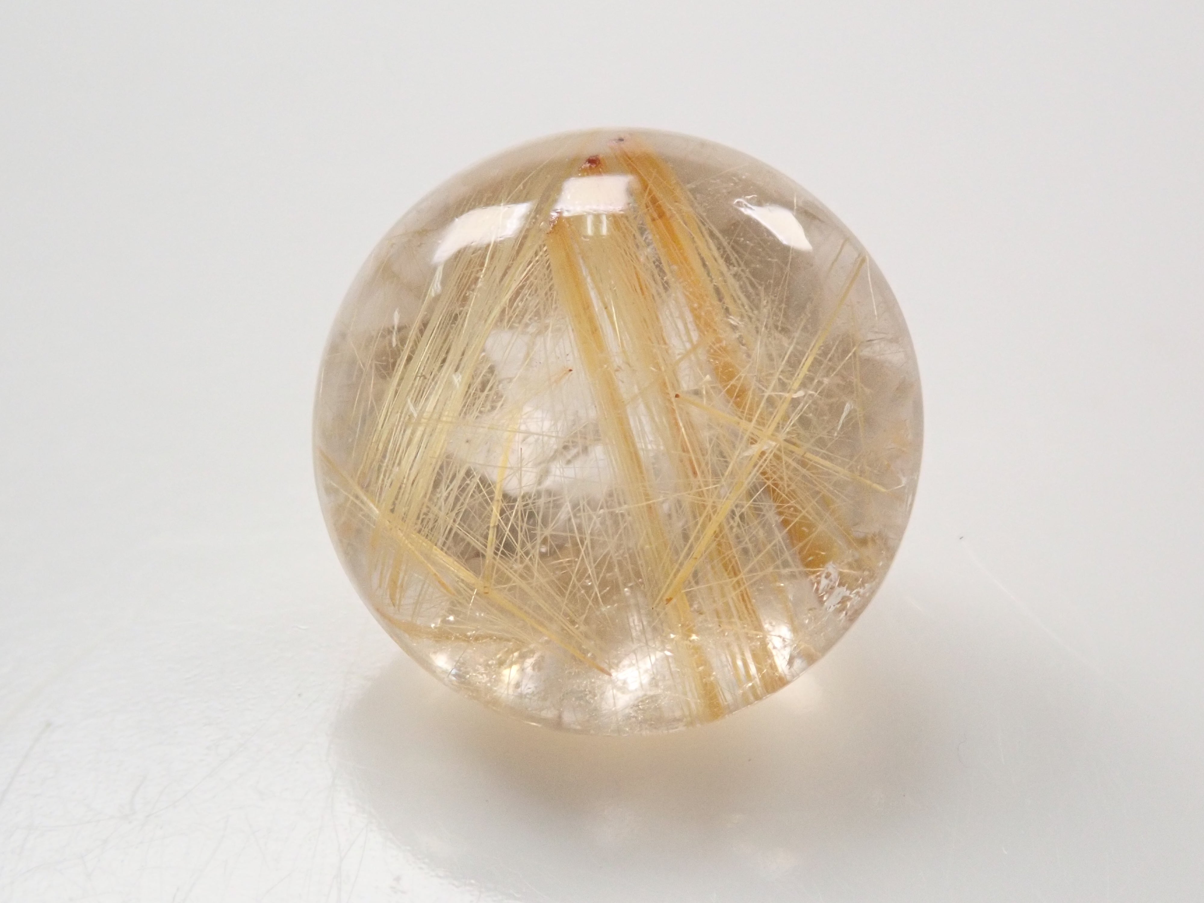 ブラジル産ルチルクォーツ(ルチルレイテッドクォーツ)12mm/7.140ctルース