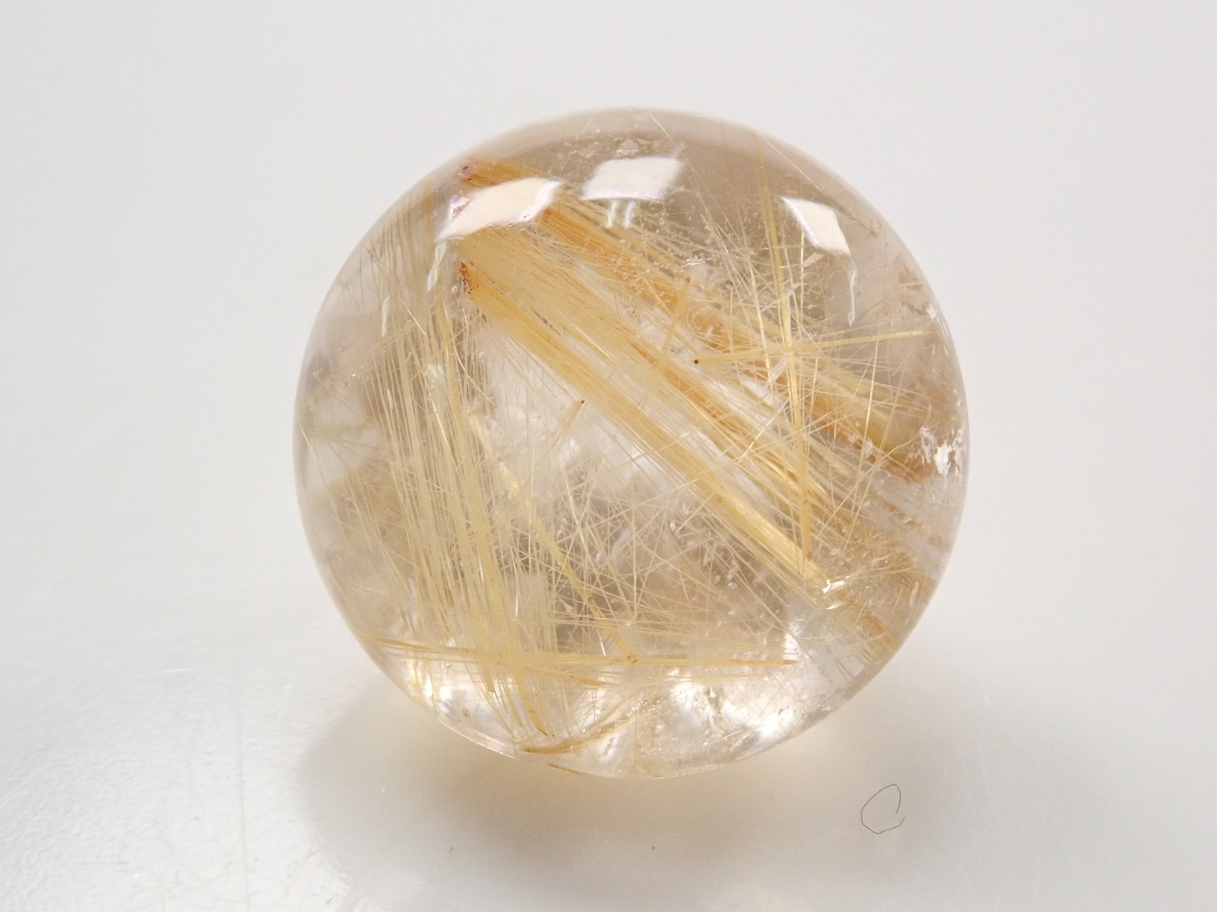 ブラジル産ルチルクォーツ(ルチルレイテッドクォーツ)12mm/7.140ctルース