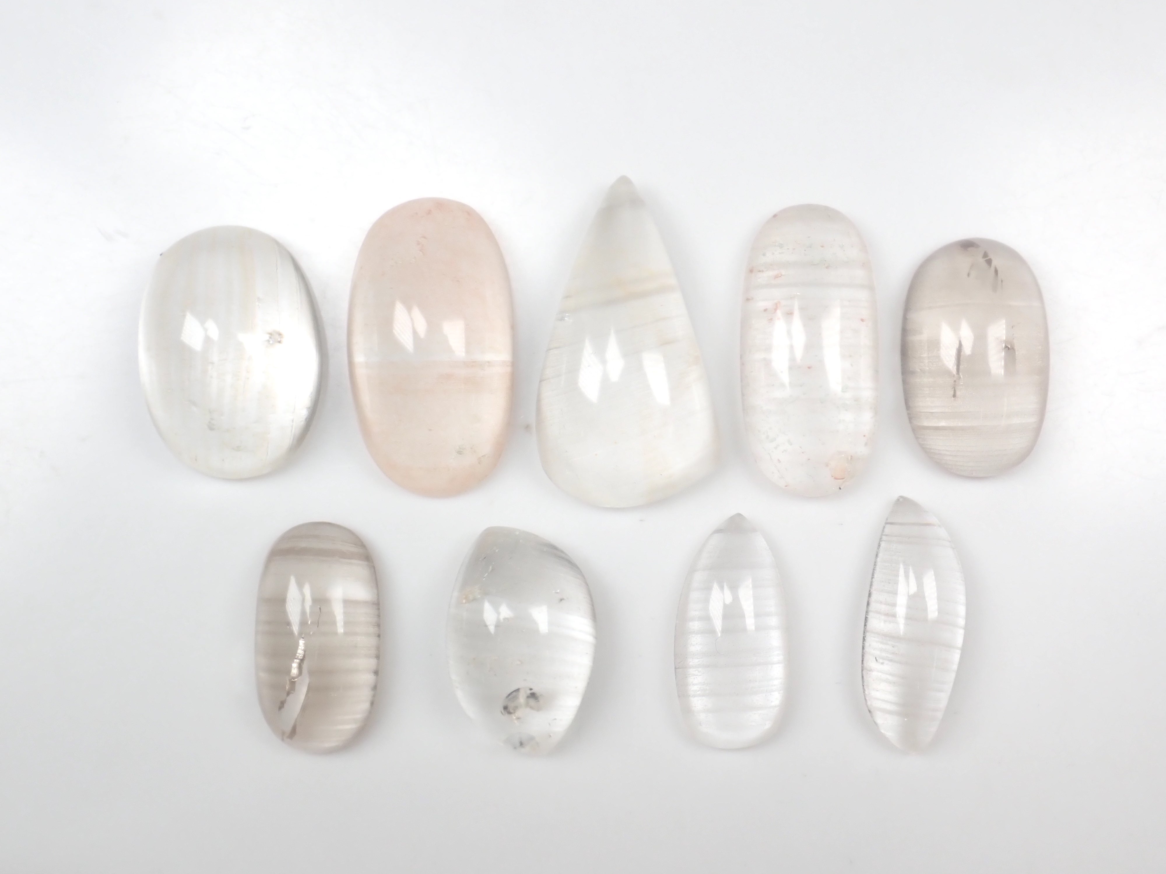 【11/15 22時販売開始】《限定9石》ストライプ水晶1石ルース(ロッククリスタル,平均26ct)《複数購入割引有》