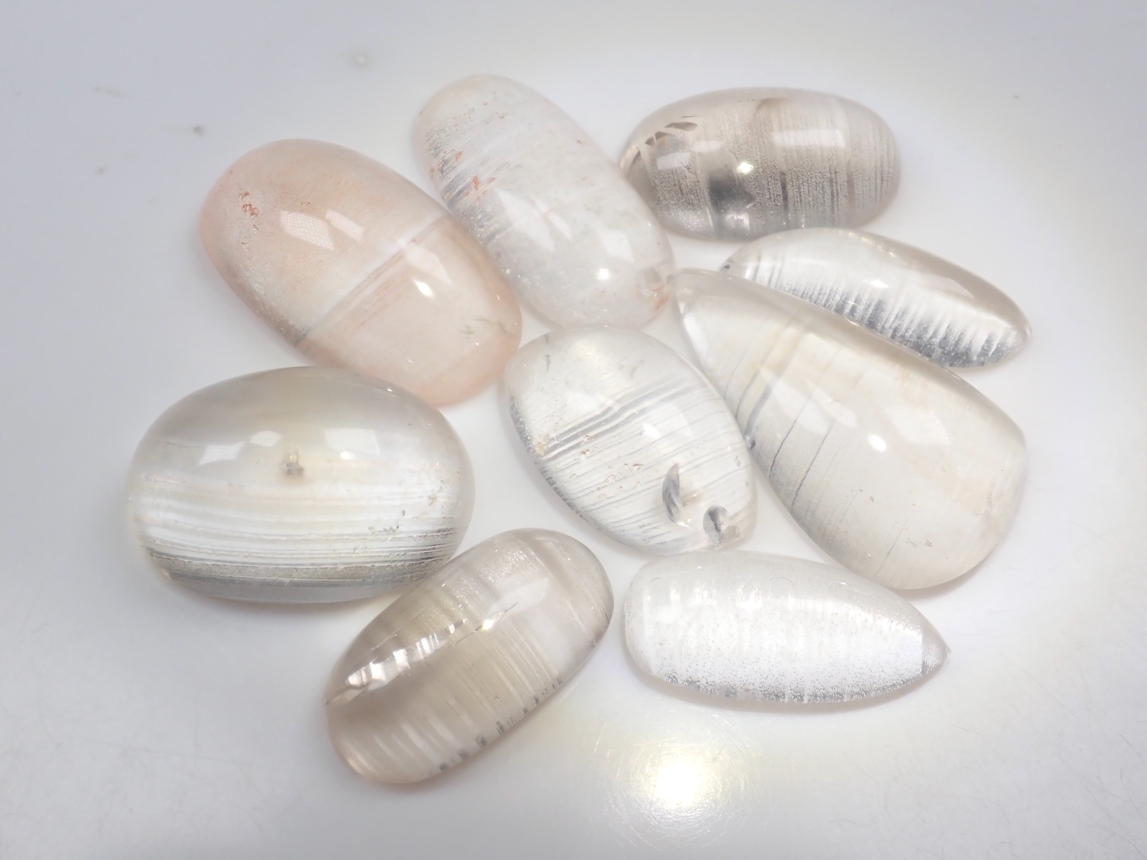 【11/15 22時販売開始】《限定9石》ストライプ水晶1石ルース(ロッククリスタル,平均26ct)《複数購入割引有》