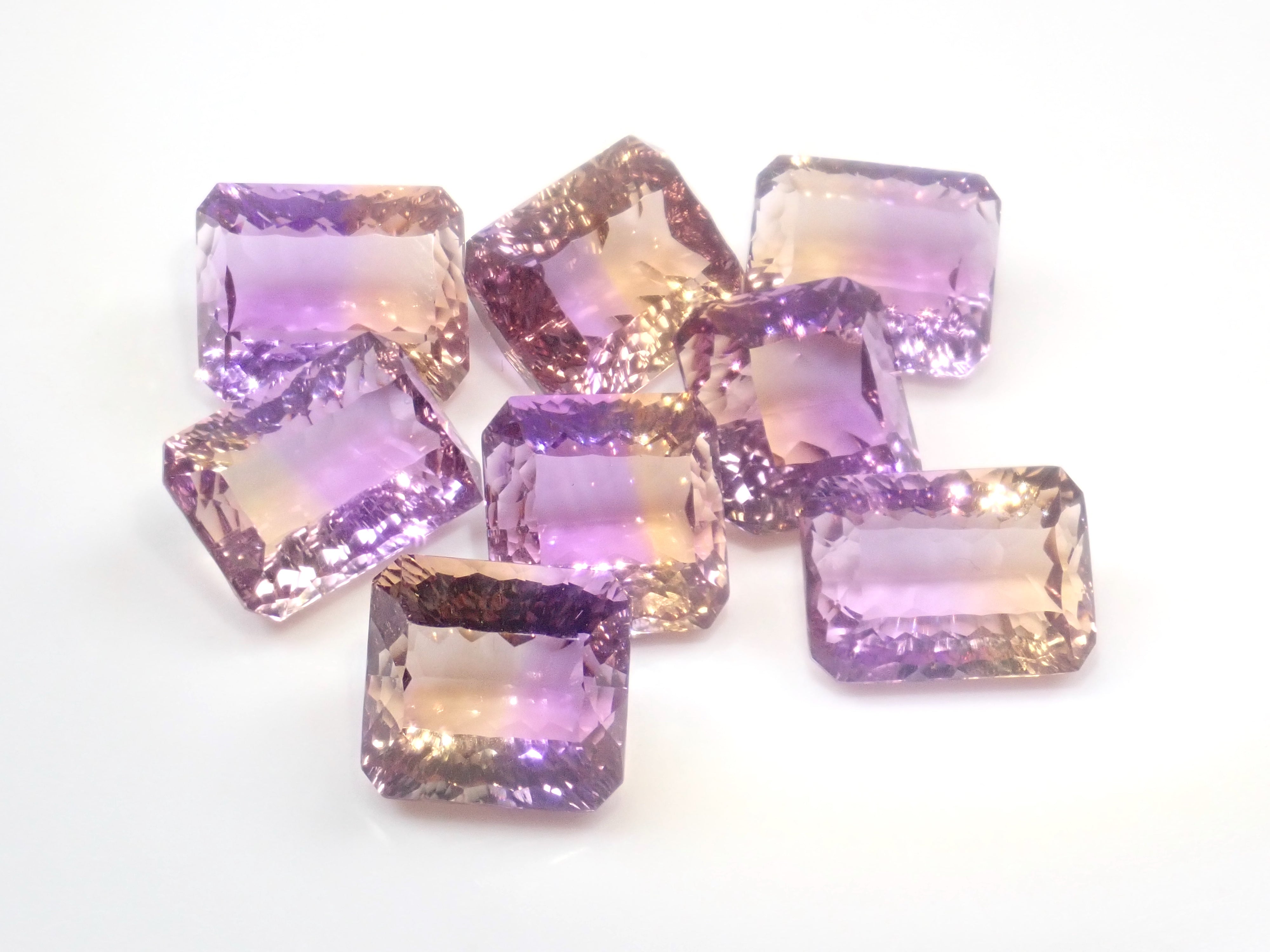 【11/15 22時販売】《限定8石》ブラジル産アメトリン1石ルース(コンケーブカット,平均10ct)《複数購入割引有》