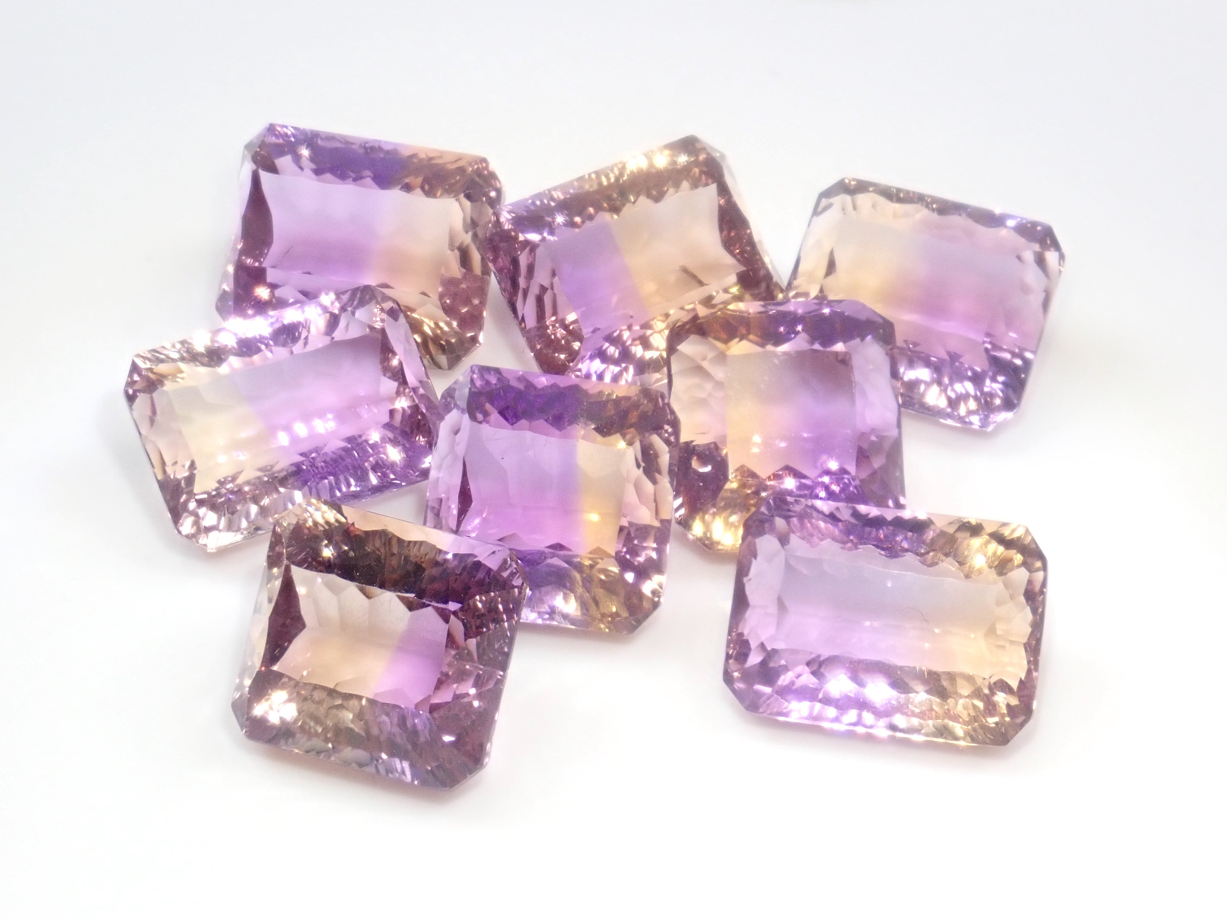 【11/15 22時販売】《限定8石》ブラジル産アメトリン1石ルース(コンケーブカット,平均10ct)《複数購入割引有》