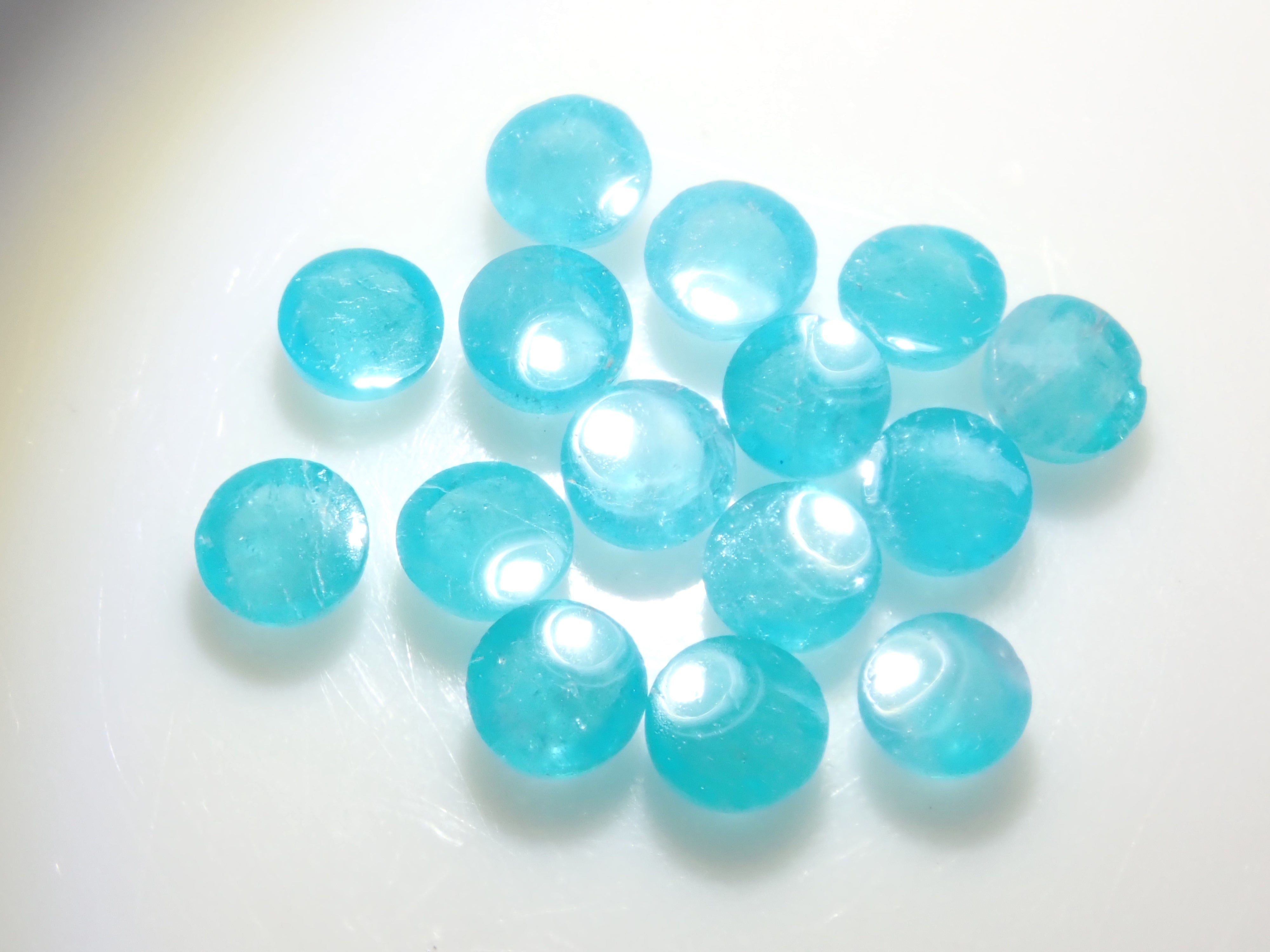 【11/23 22時販売】《限定15石》ブラジル産パライバトルマリン(カボションカット約2.2mm)1石ルース《複数購入割引有》