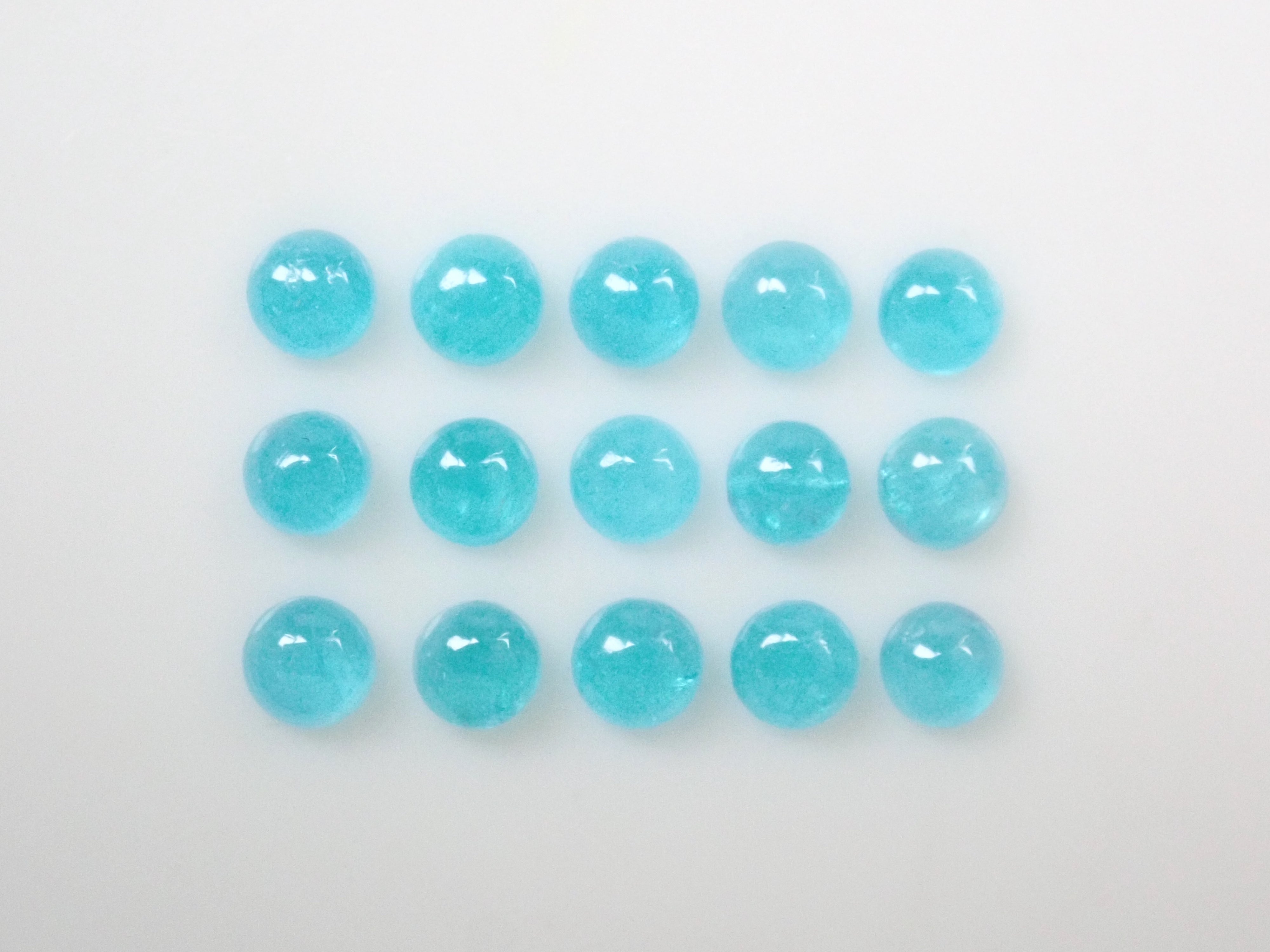 【11/23 22時販売】《限定15石》ブラジル産パライバトルマリン(カボションカット約2.2mm)1石ルース《複数購入割引有》