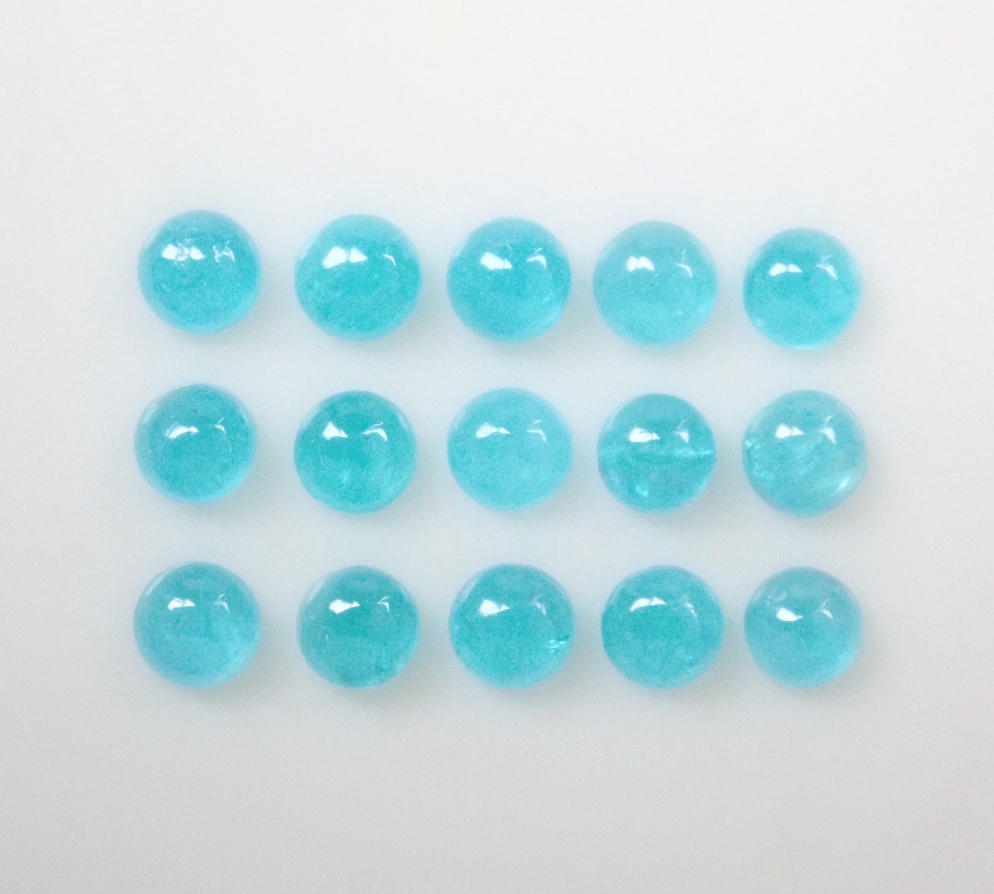 【11/23 22時販売】《限定15石》ブラジル産パライバトルマリン(カボションカット約2.2mm)1石ルース《複数購入割引有》