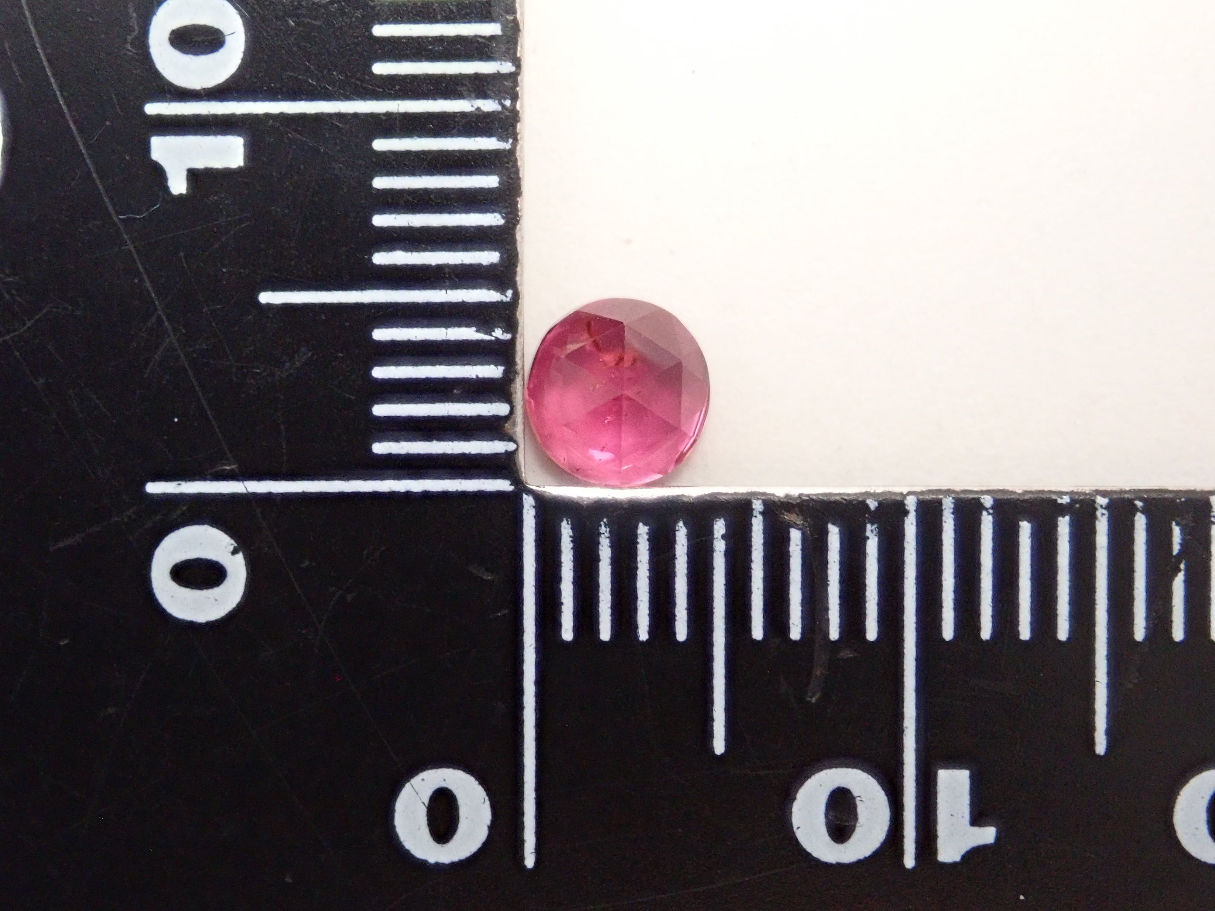 【12/10 22時販売】ブラジル産ピンクトルマリン 5.0mm/0.484ctルース(ローズカット)