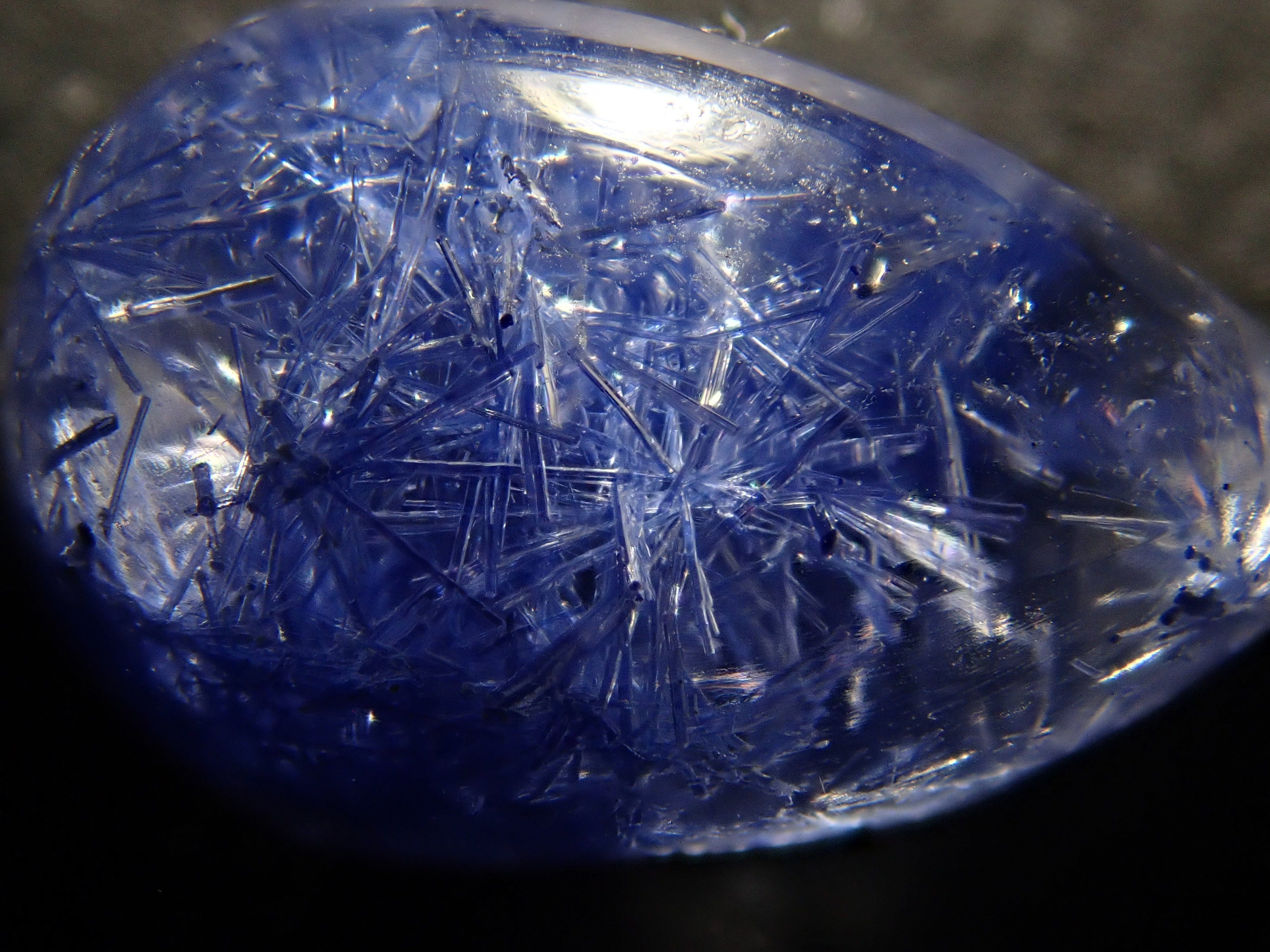 【12/17 22時販売】ブラジル産デュモルチェライトインクォーツ 2.012ctルース