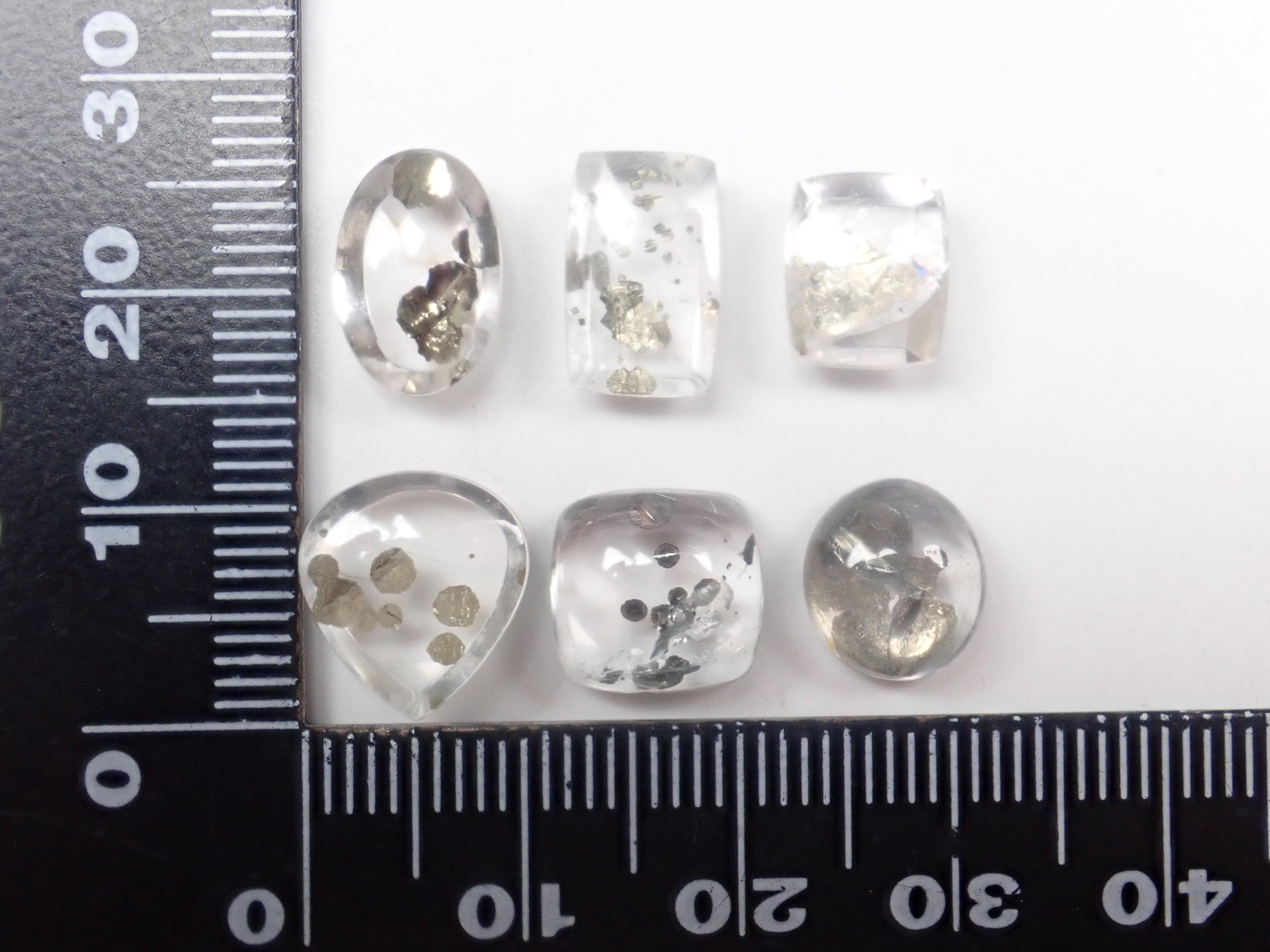 【12/20 22時販売】《限定6石》ブラジル産のパイライトインクォーツ1石ルース(平均3.2ct)《複数購入割引有》