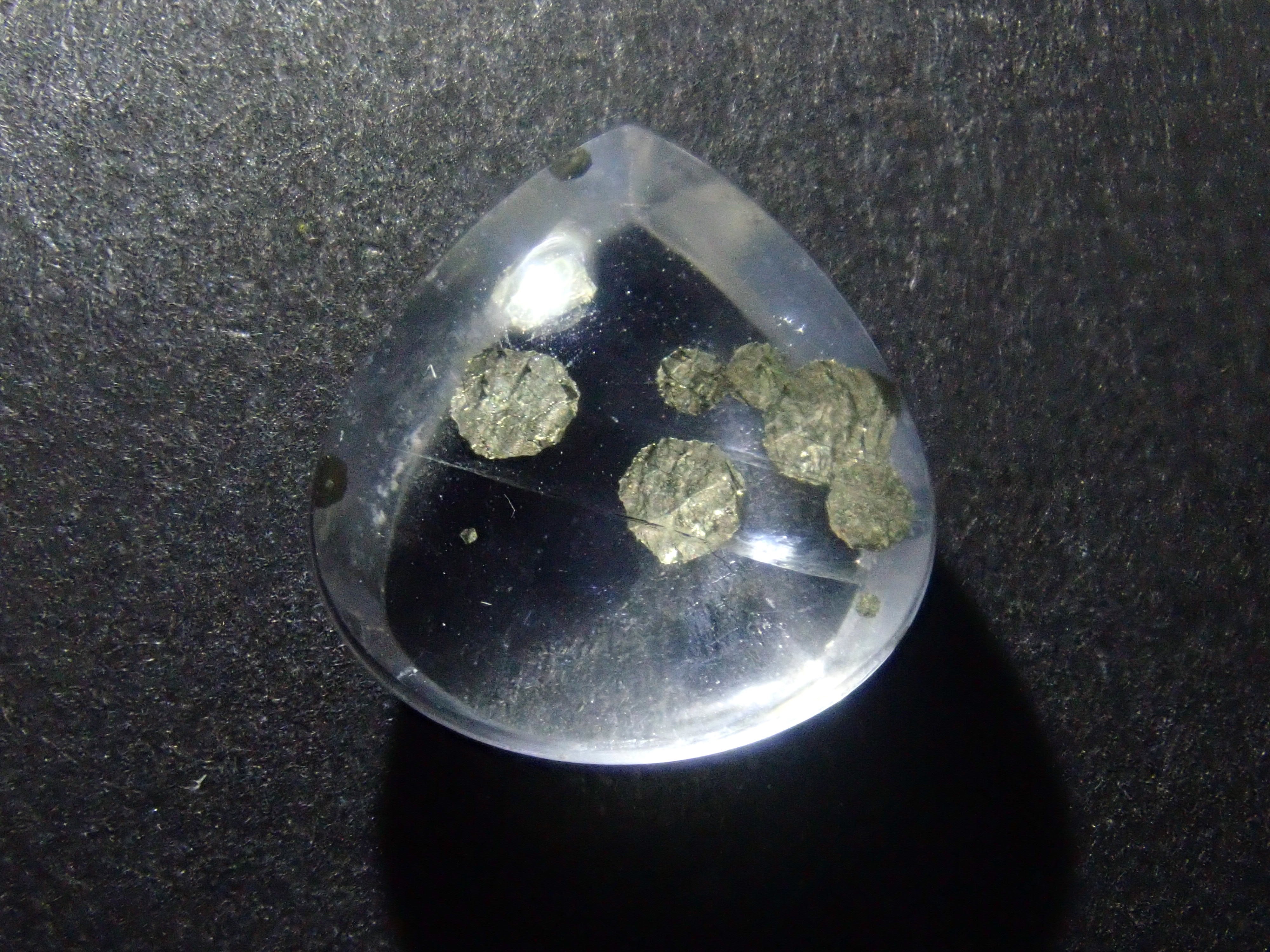 【12/20 22時販売】《限定6石》ブラジル産のパイライトインクォーツ1石ルース(平均3.2ct)《複数購入割引有》