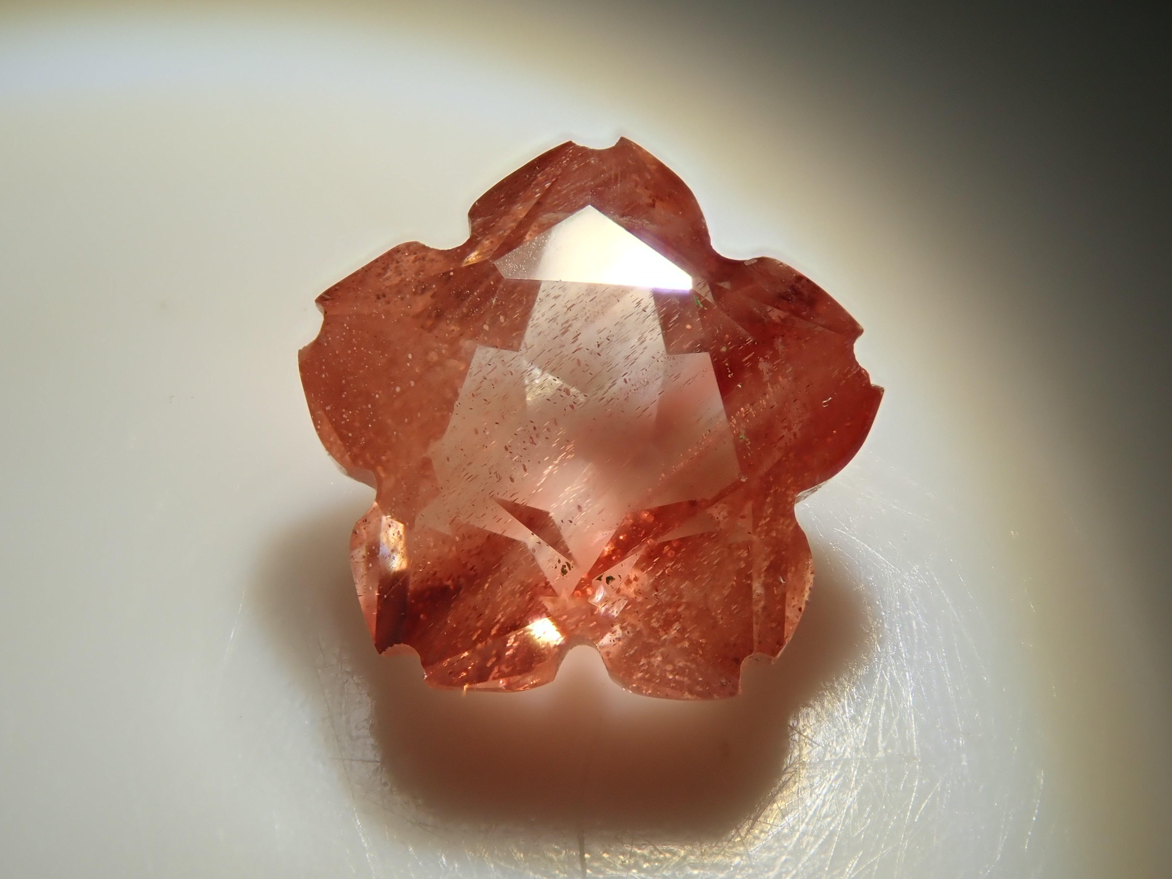 【さくらシェイプ】アメリカ産オレゴンサンストーン 1.201ctルース