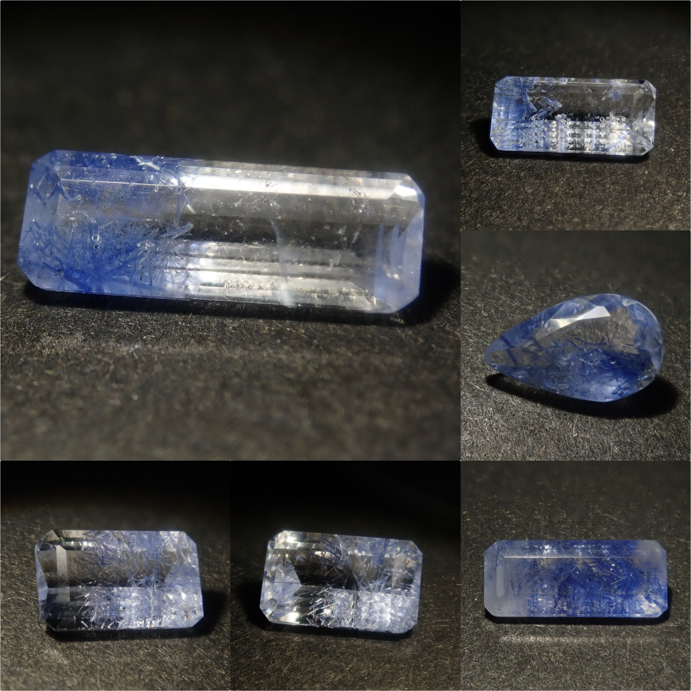 【2/23 22時販売】《限定12石》ツーソン新着の良質なブラジル産デュモルチェライトインクォーツ(ファセットカット)《複数購入割引有》