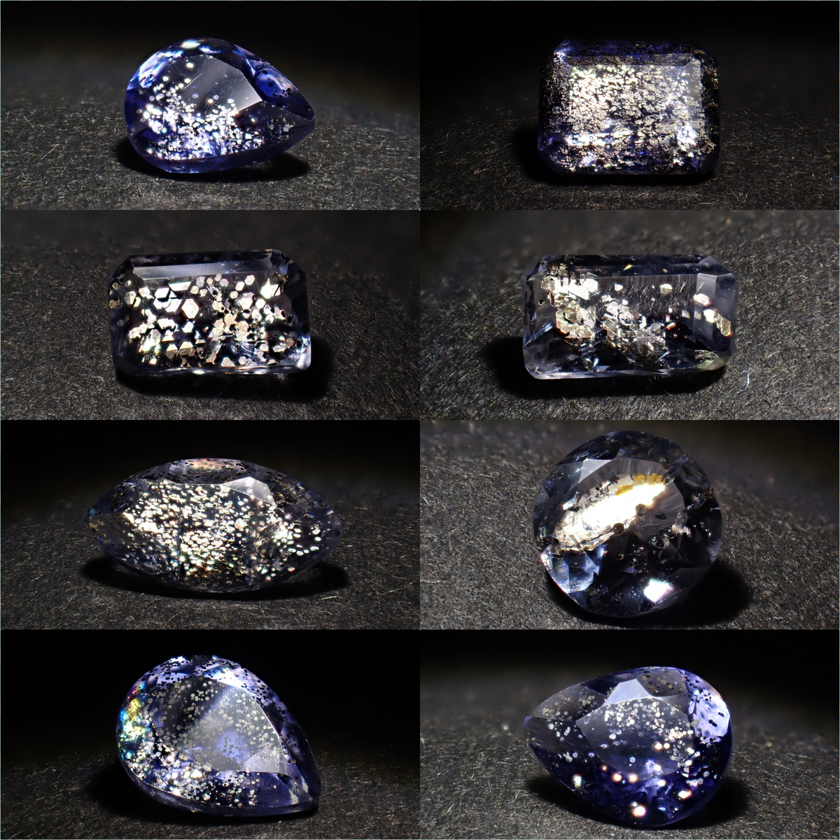 【11/1 22時販売】《限定8石》インド産アイオライトサンストーン1石ルース(平均0.32ct)《複数購入割引有》