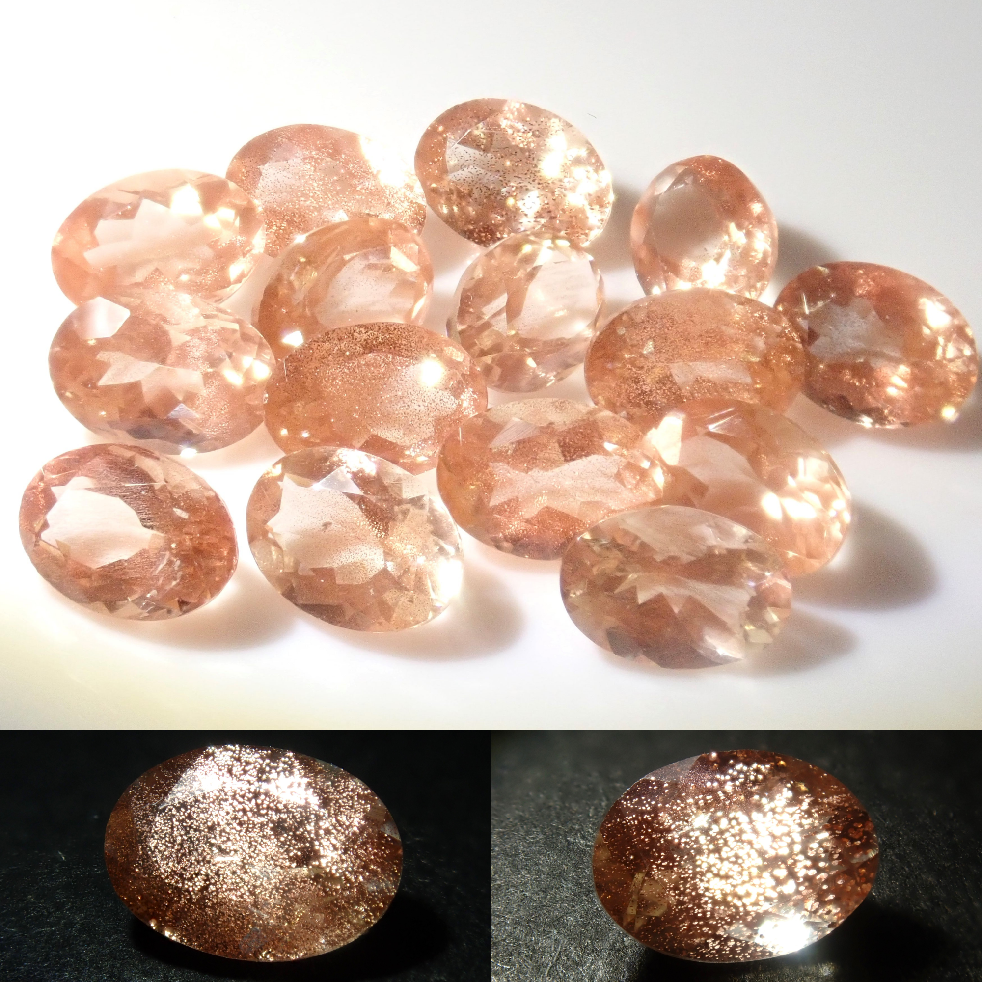 シラーが綺麗なアメリカ産オレゴンサンストーン💎(オーバル シラーが綺麗なアメリカ産オレゴンサンストーン💎(オーバル