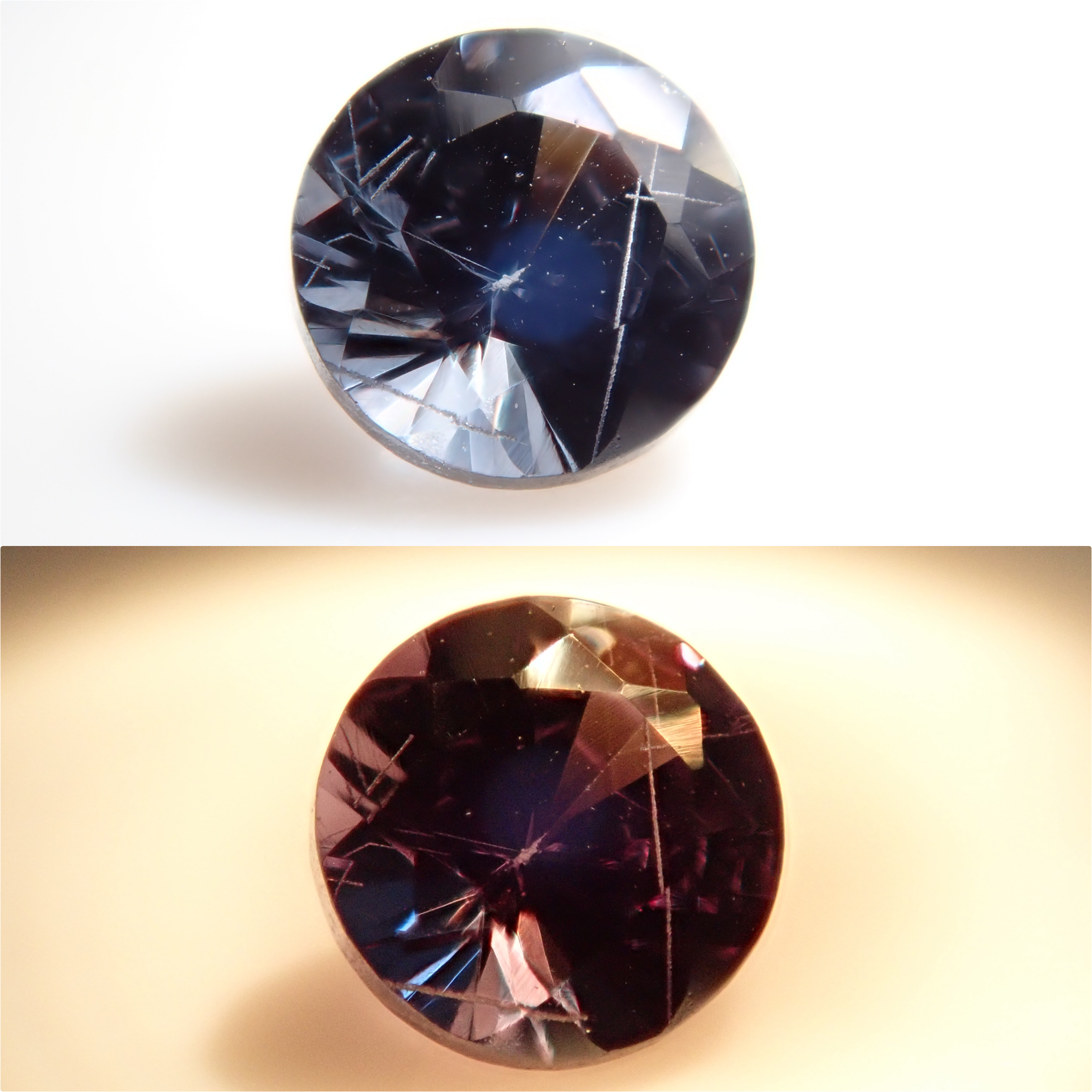 【2/17 22時販売】マダガスカル産ベキリーブルーガーネット(カラーチェンジガーネット) 3.2mm/0.183ctルース