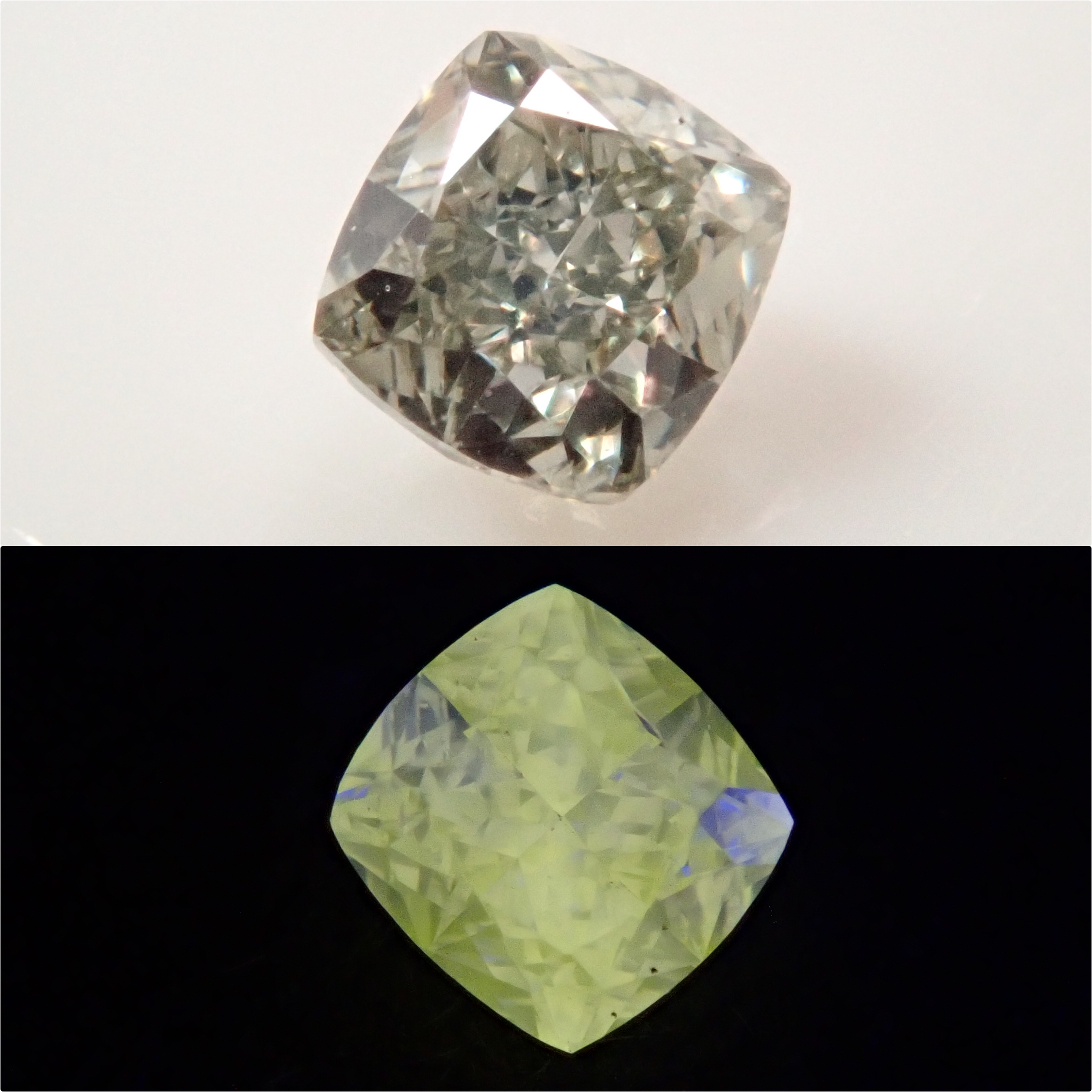 【4/24 22時販売】グリーンダイヤモンド・カメレオンダイヤモンド 0.079ctルース(FANCY LIGHT GRAY GREEN, SI-1)