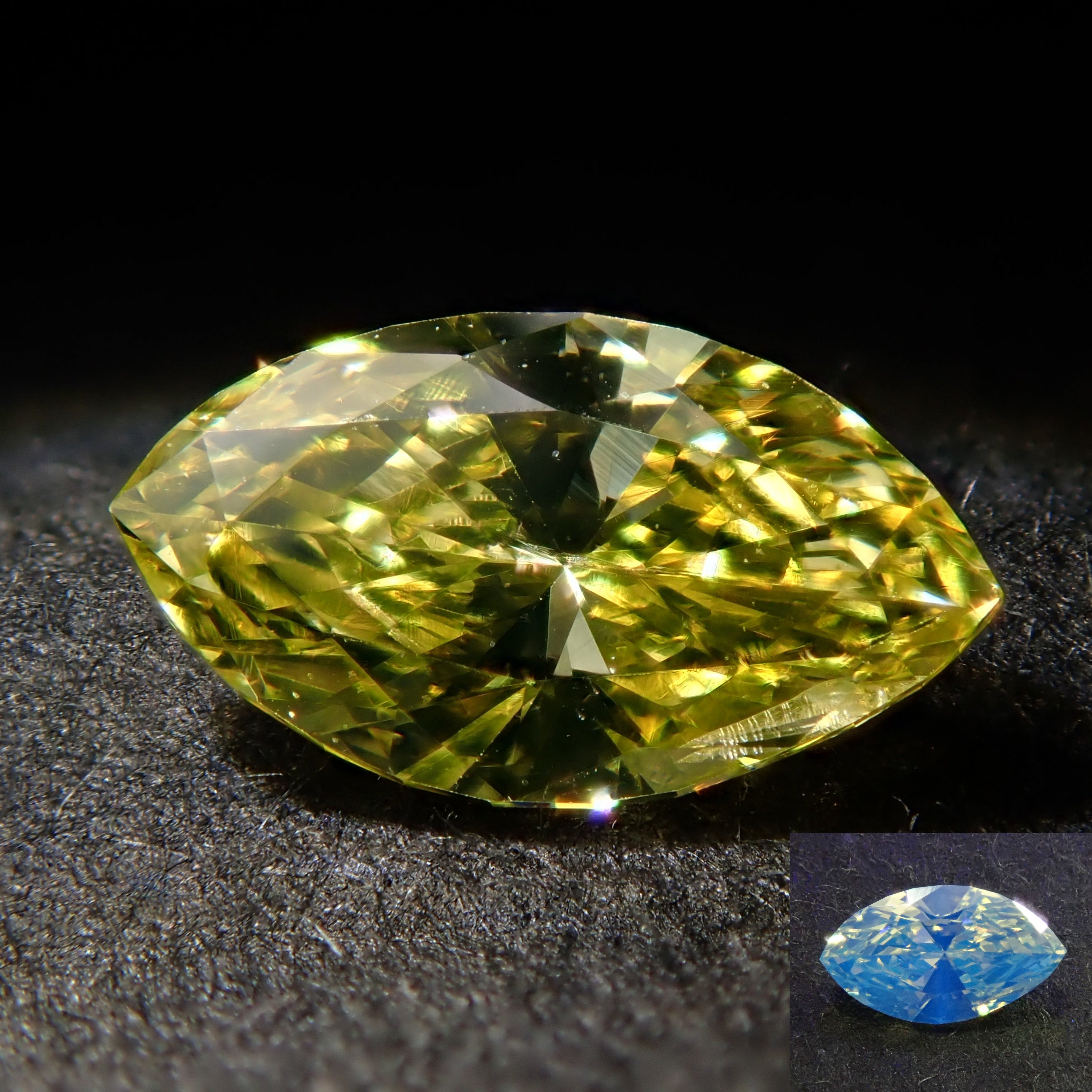 ファンシーインテンスイエローダイヤモンド（トリートメント） 0.190ct