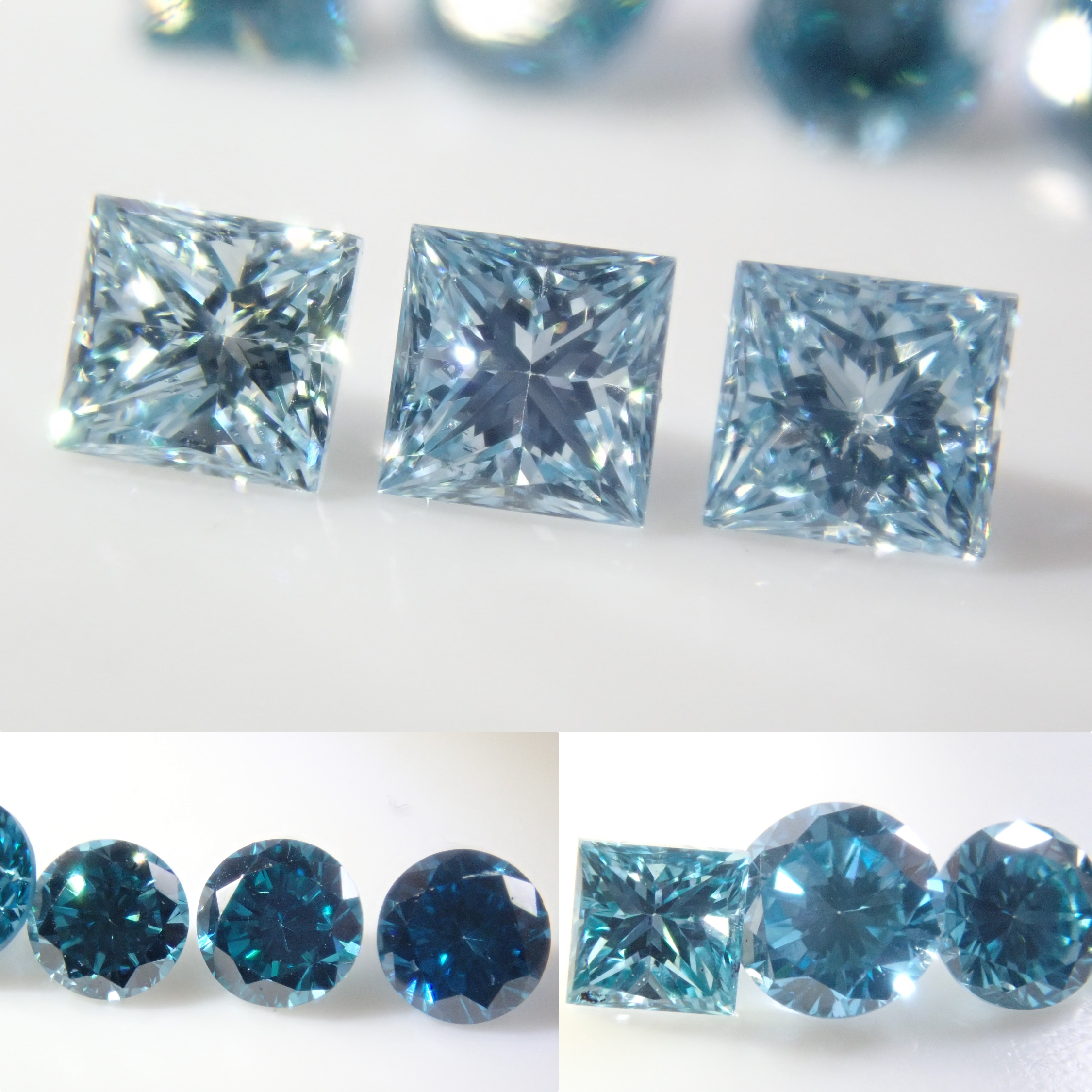 【4/18 22時販売】《限定8石》アイスブルー・ロンドンブルーのトリートダイヤモンド1石(平均0.12ct、VS-SIクラス相当)《複数購入割引有》