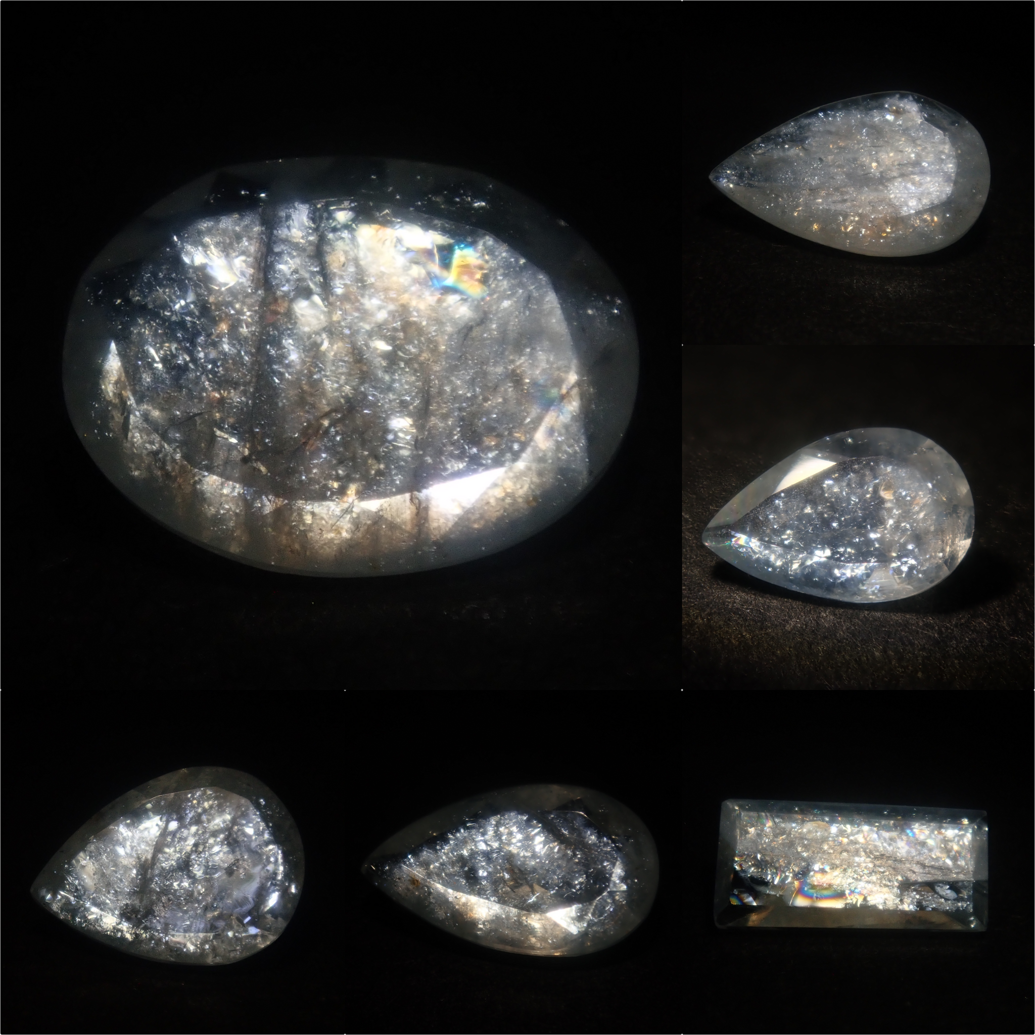 アクアマリン ルース レインボーアクアマリン1石ルース（平均0.7ct）