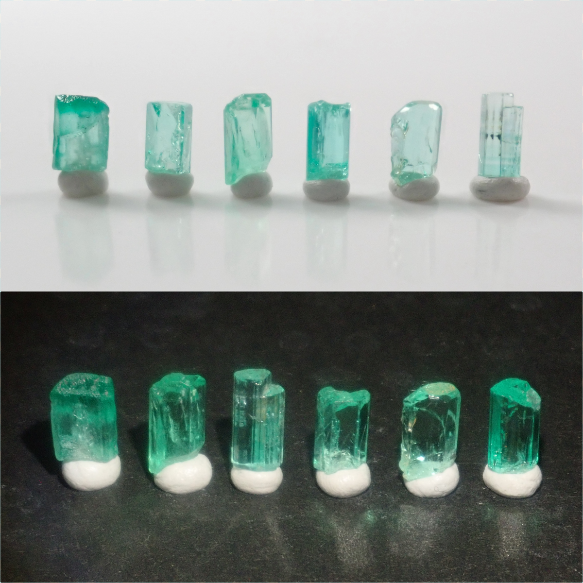 【9/23 22時販売】《限定6石》コロンビア産エメラルド原石(平均0.75ct)《複数購入割引有》